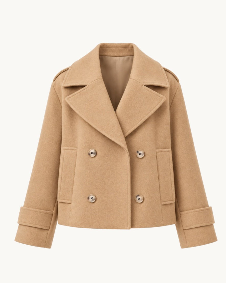 Kabát "Pea Coat" camel