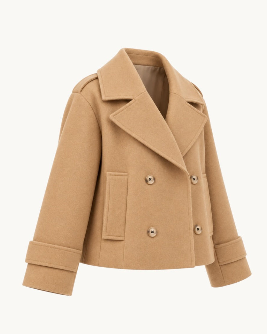 Kabát "Pea Coat" camel