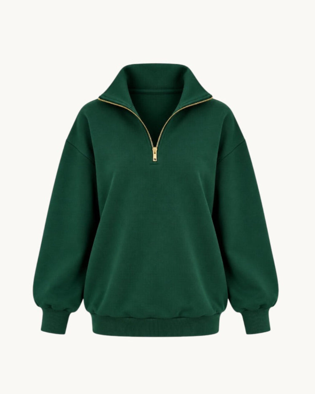 Mikina se zipem deep green
