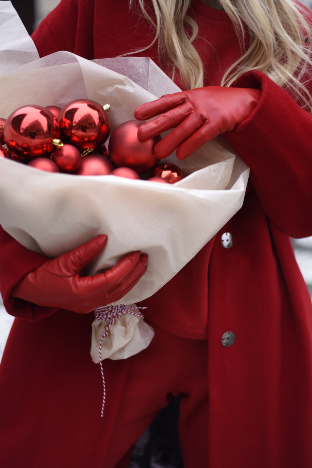 Kabát "Oversized" dark red