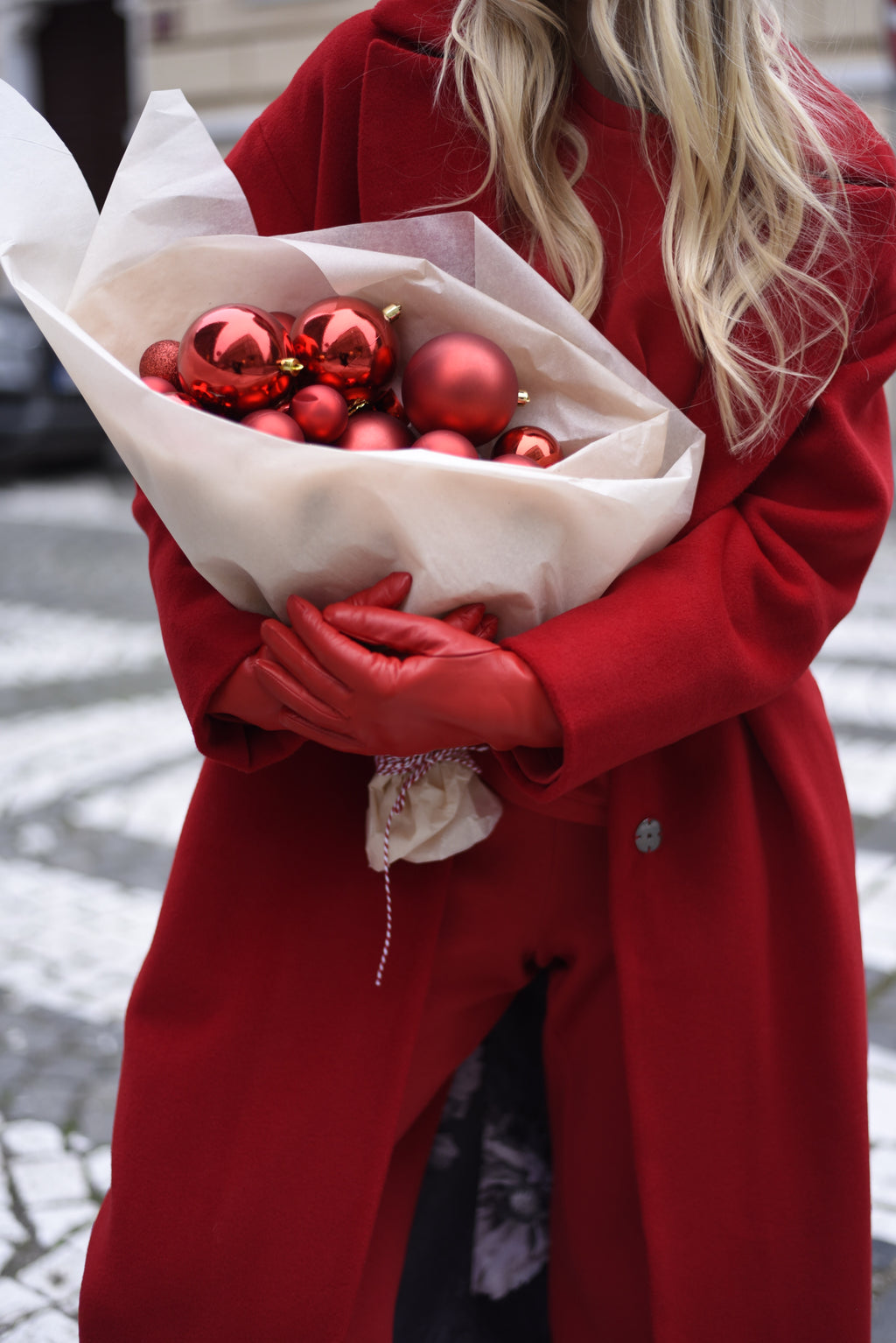 Kabát "Oversized" dark red