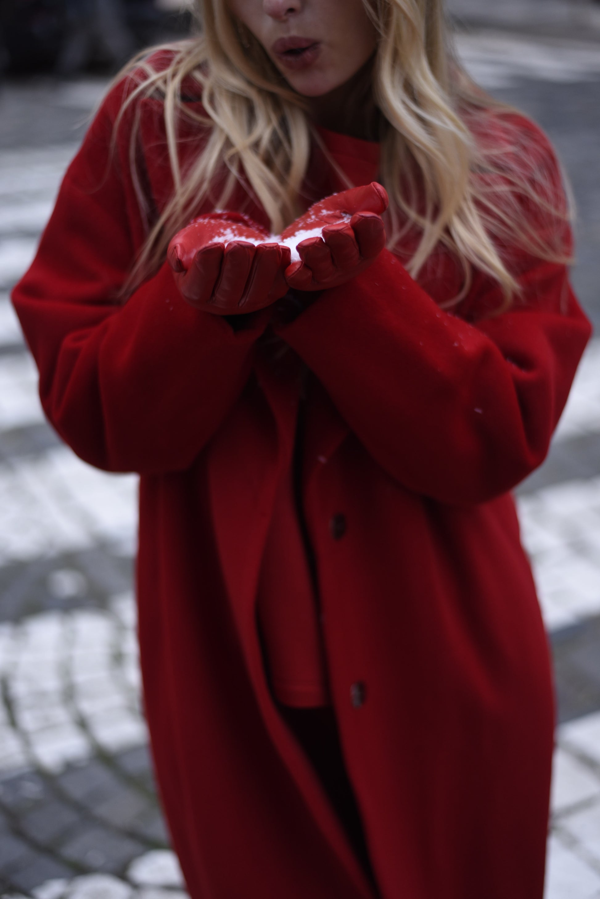 Kabát "Oversized" dark red