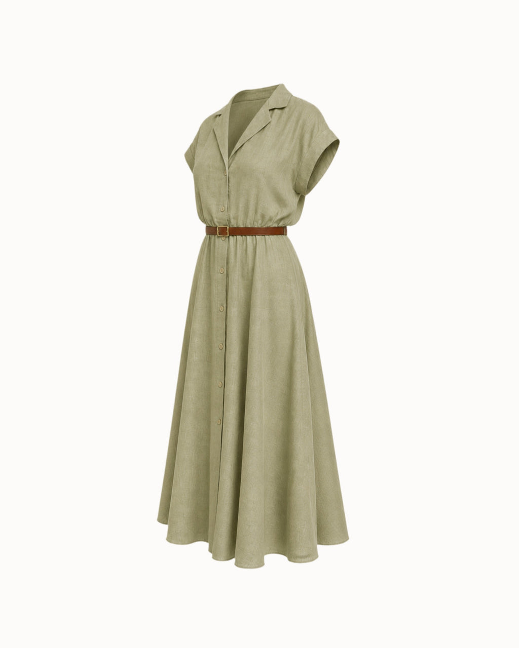 Šaty "Vindy linen" khaki