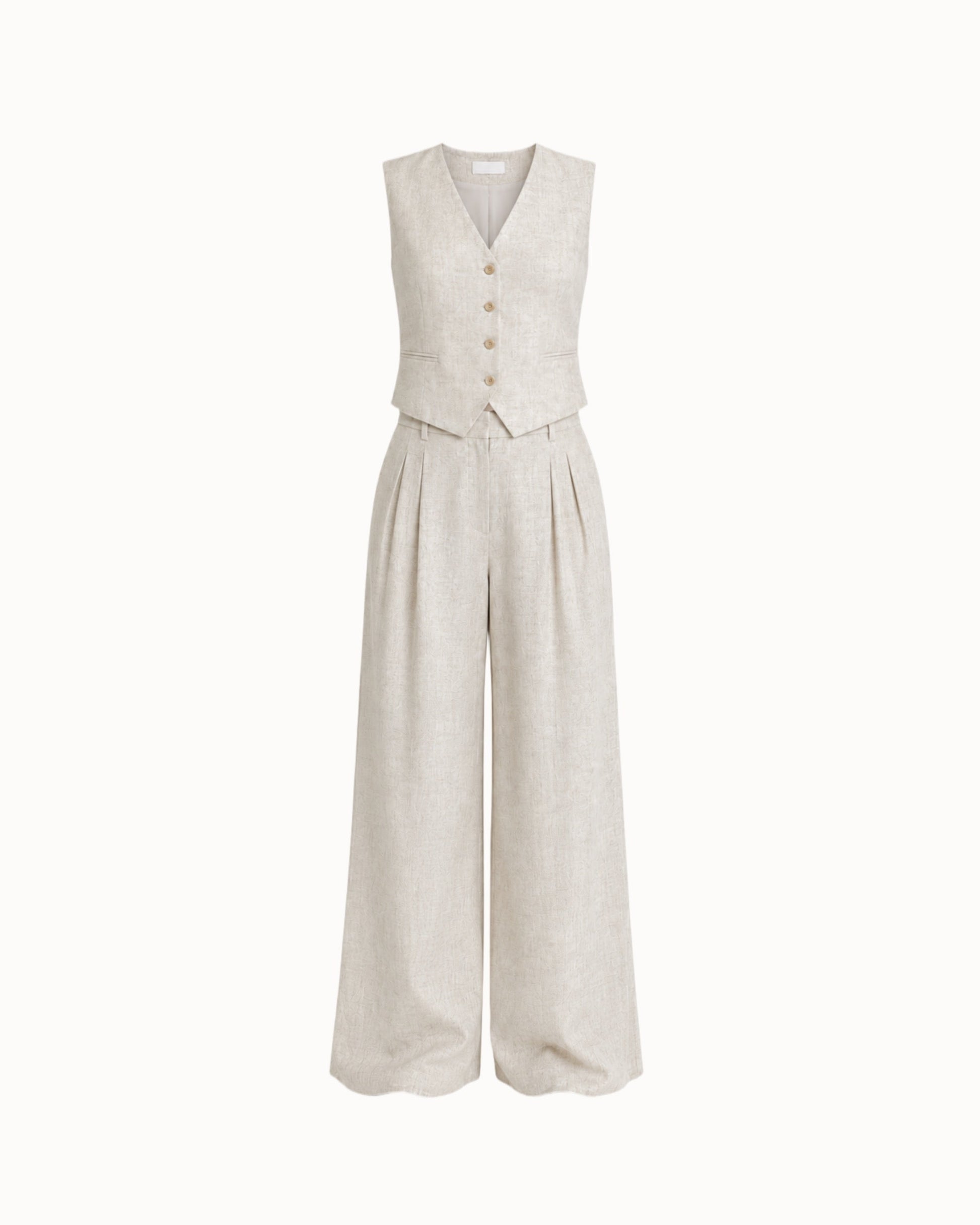 Kalhoty "Wide linen" nature