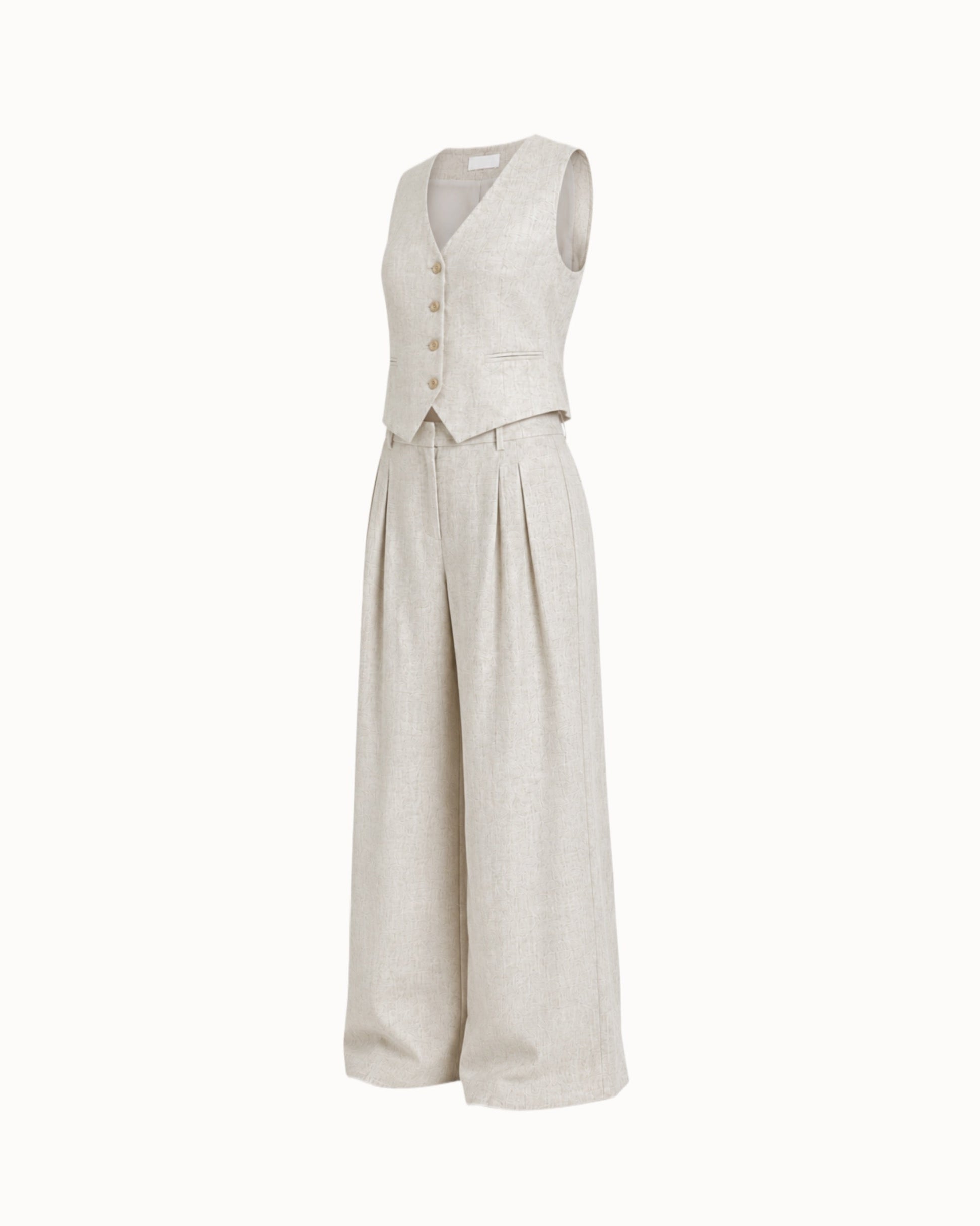 Kalhoty "Wide linen" nature