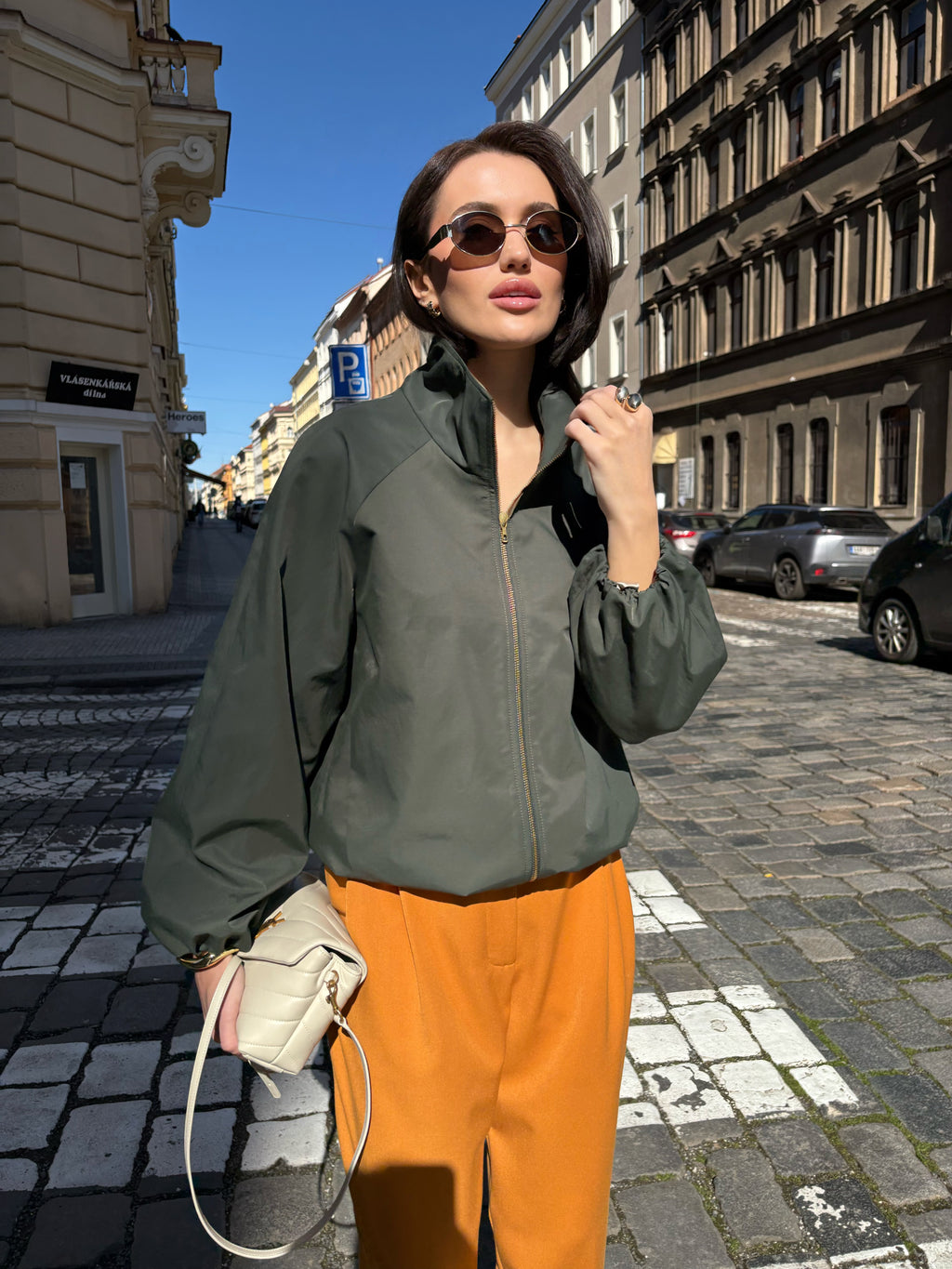 Větrovka "Oversized" khaki grey