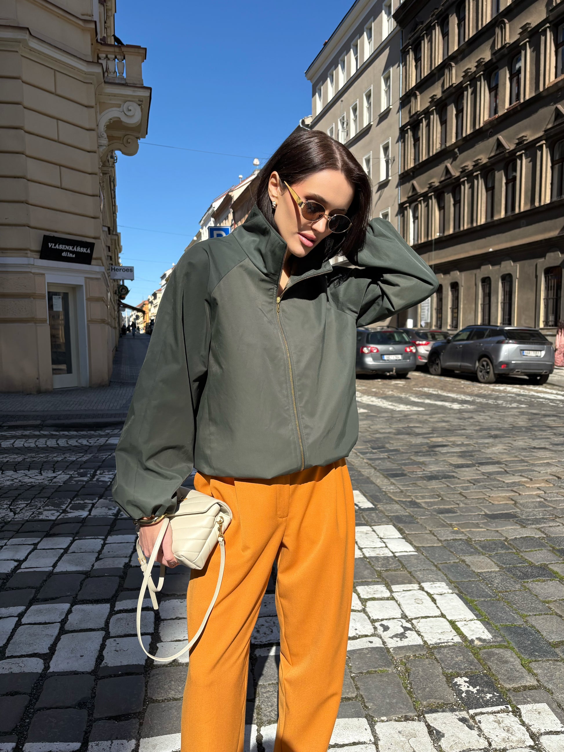 Větrovka "Oversized" khaki grey