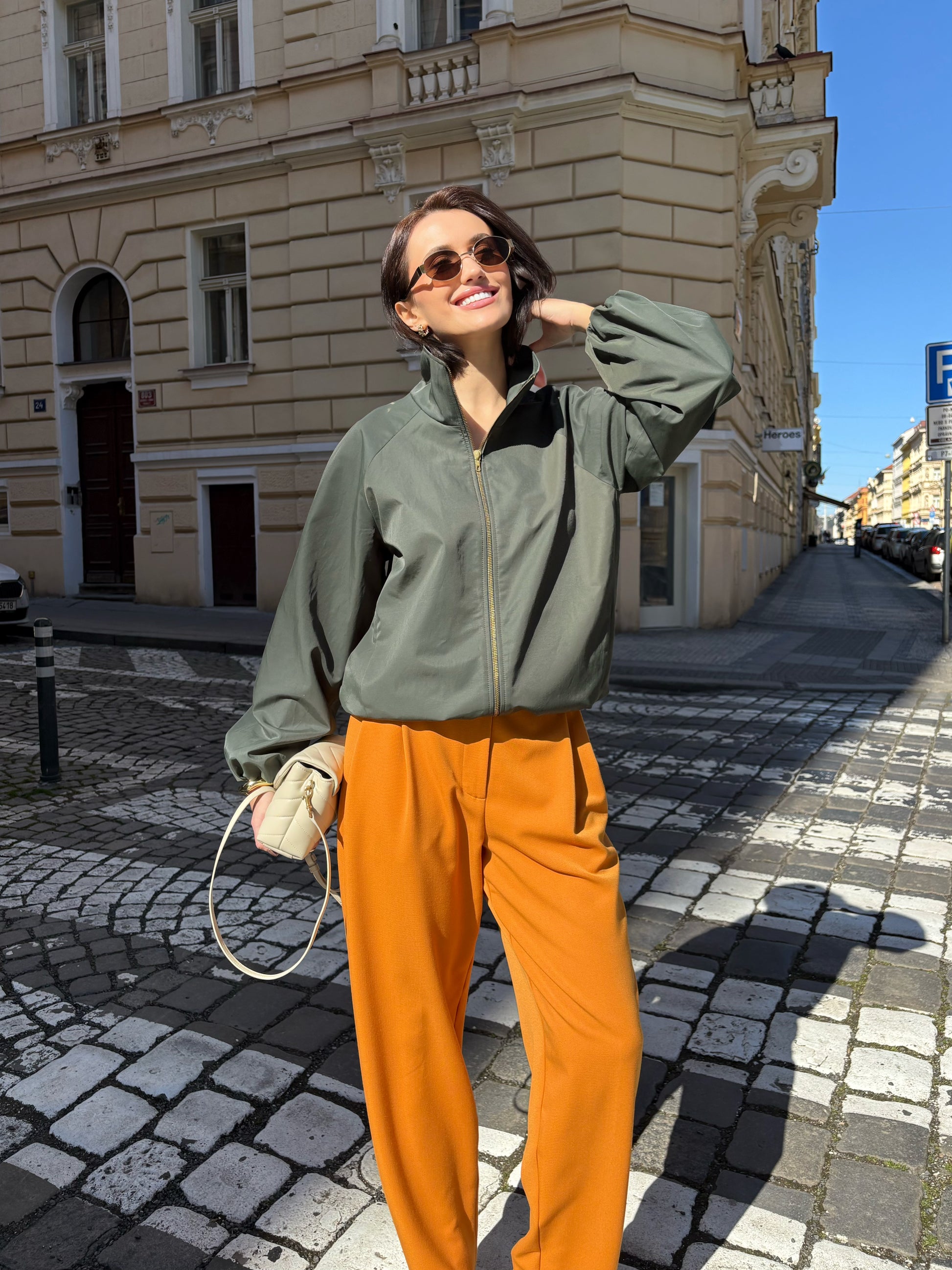 Větrovka "Oversized" khaki grey