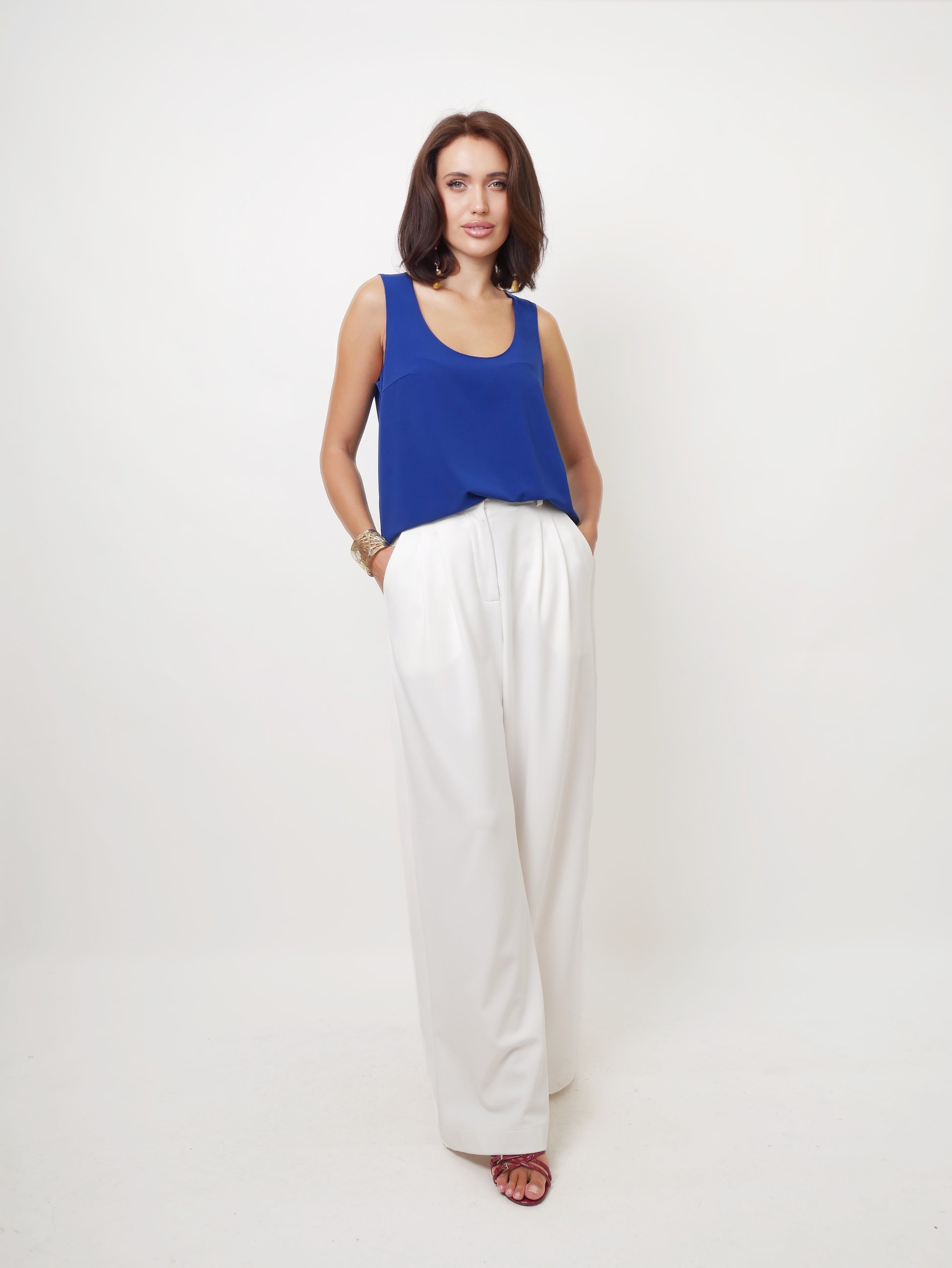 Kalhoty "Wide" white