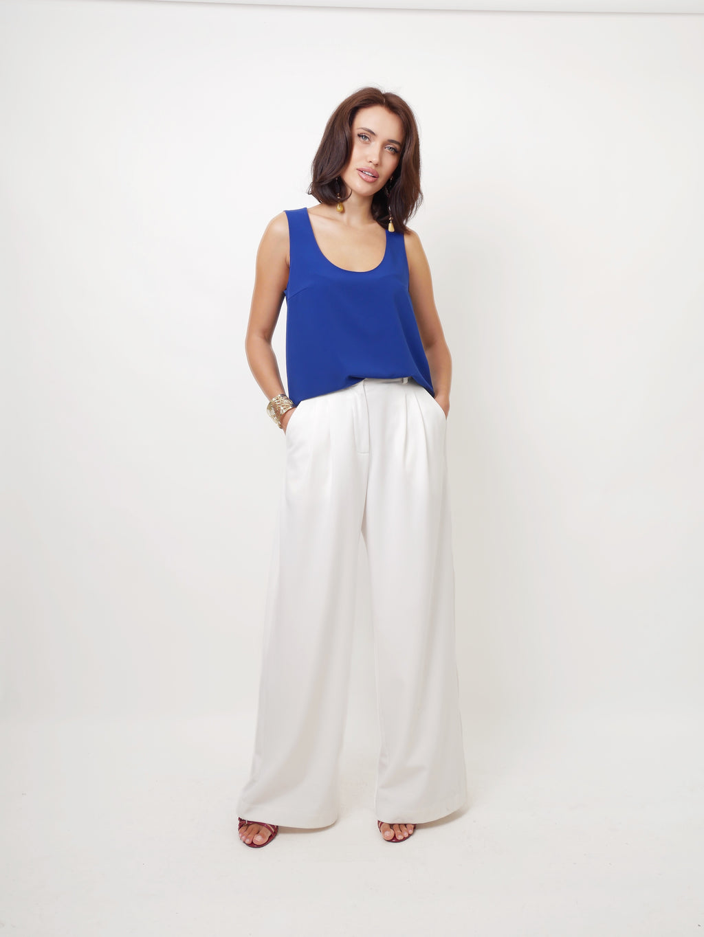 Kalhoty "Wide" white