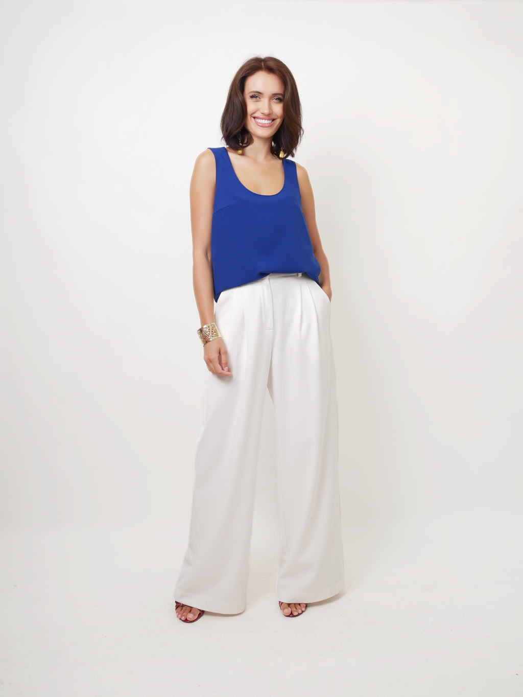 Kalhoty "Wide" white