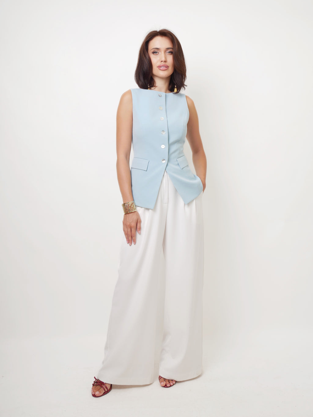 Kalhoty "Wide" white