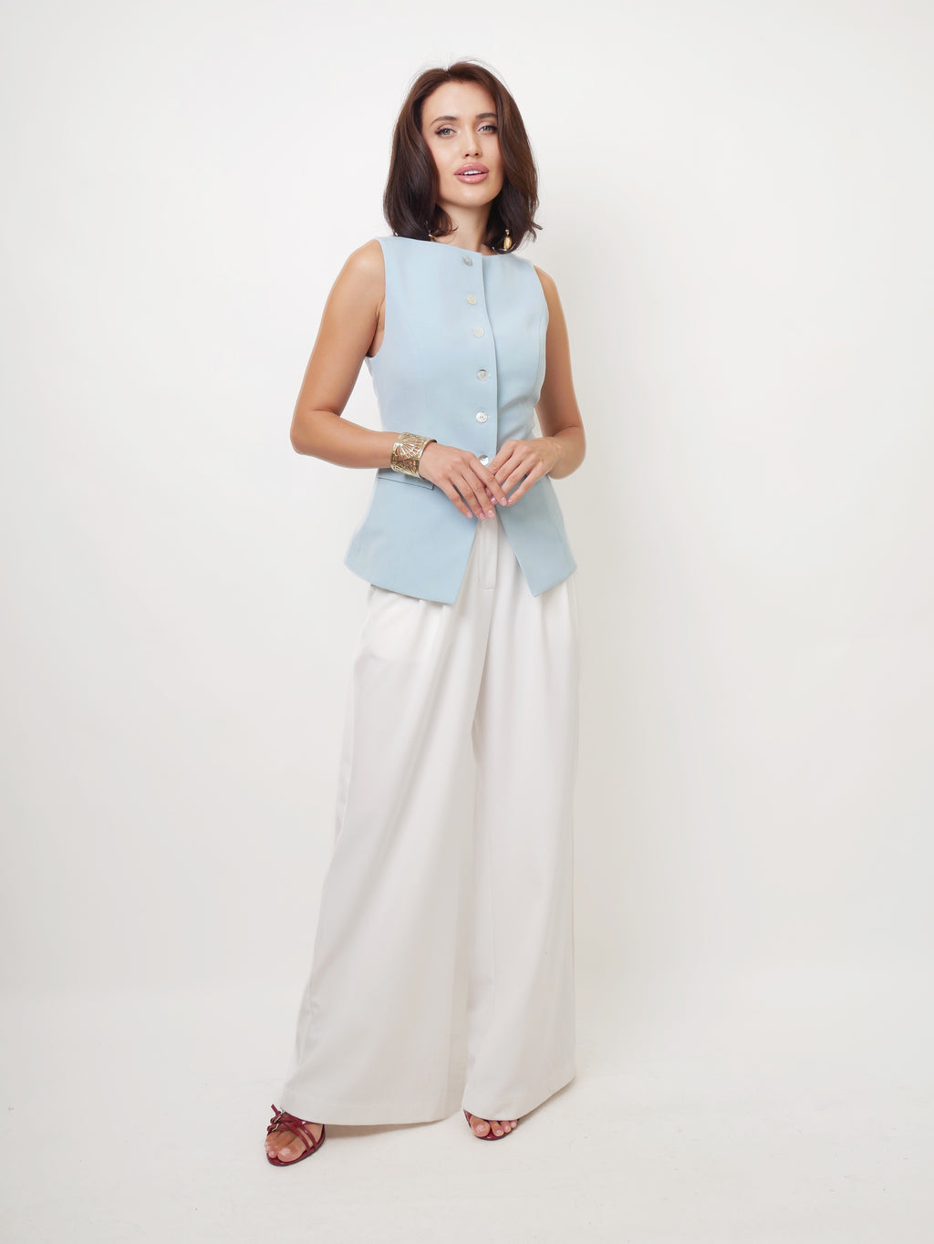 Kalhoty "Wide" white