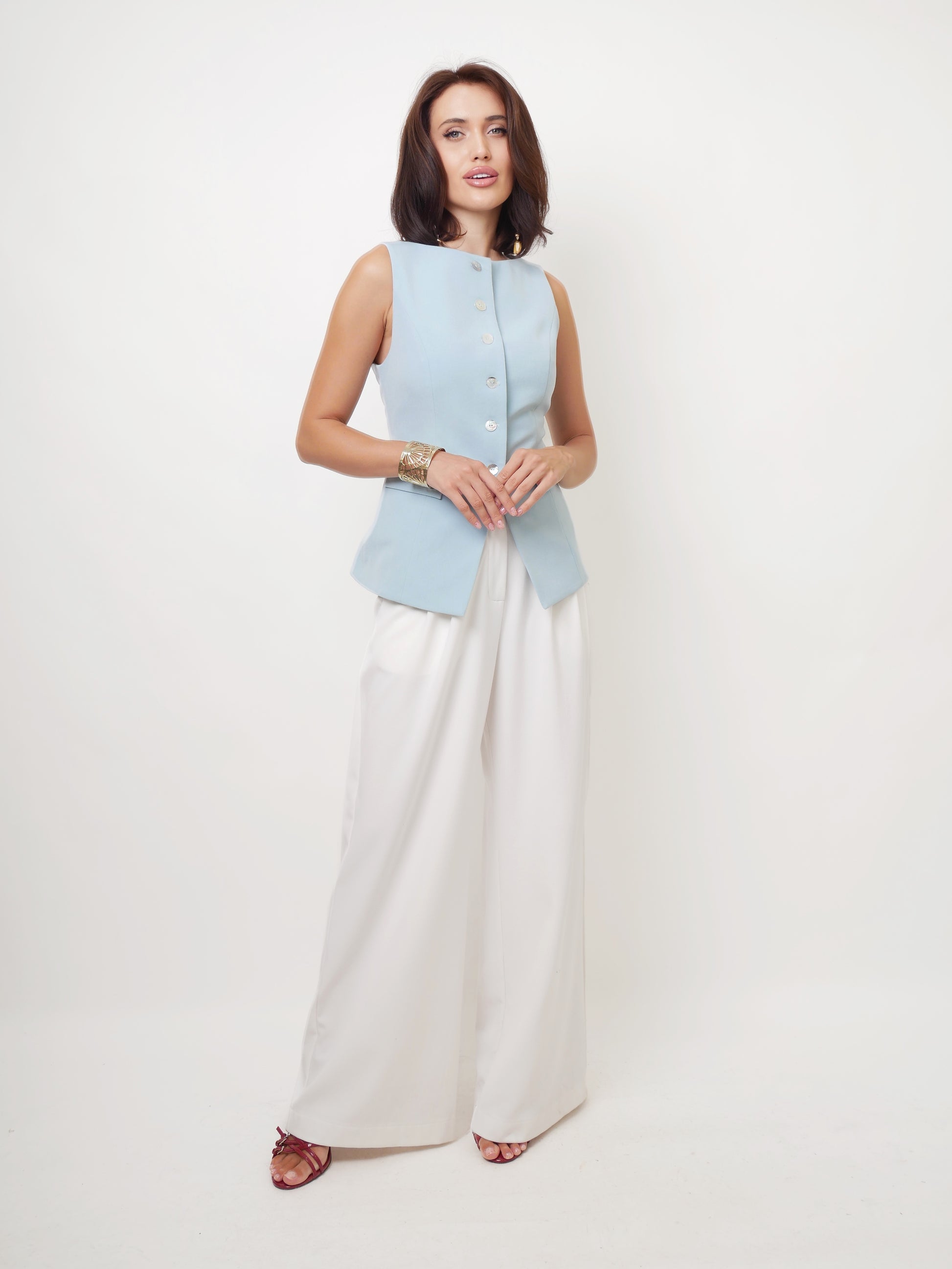 Kalhoty "Wide" white