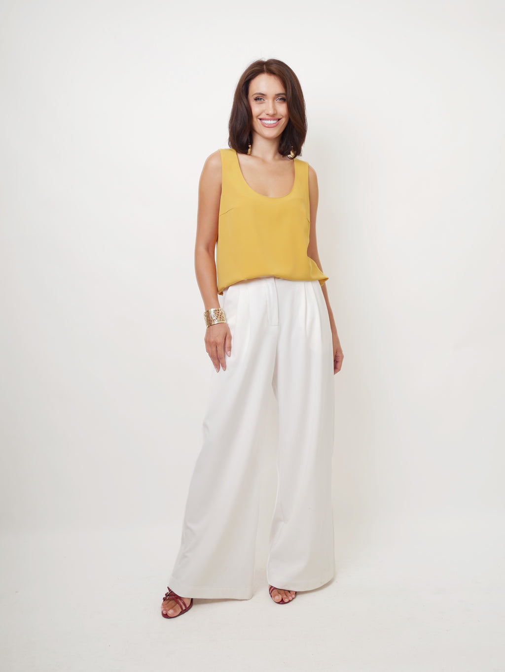 Kalhoty "Wide" white