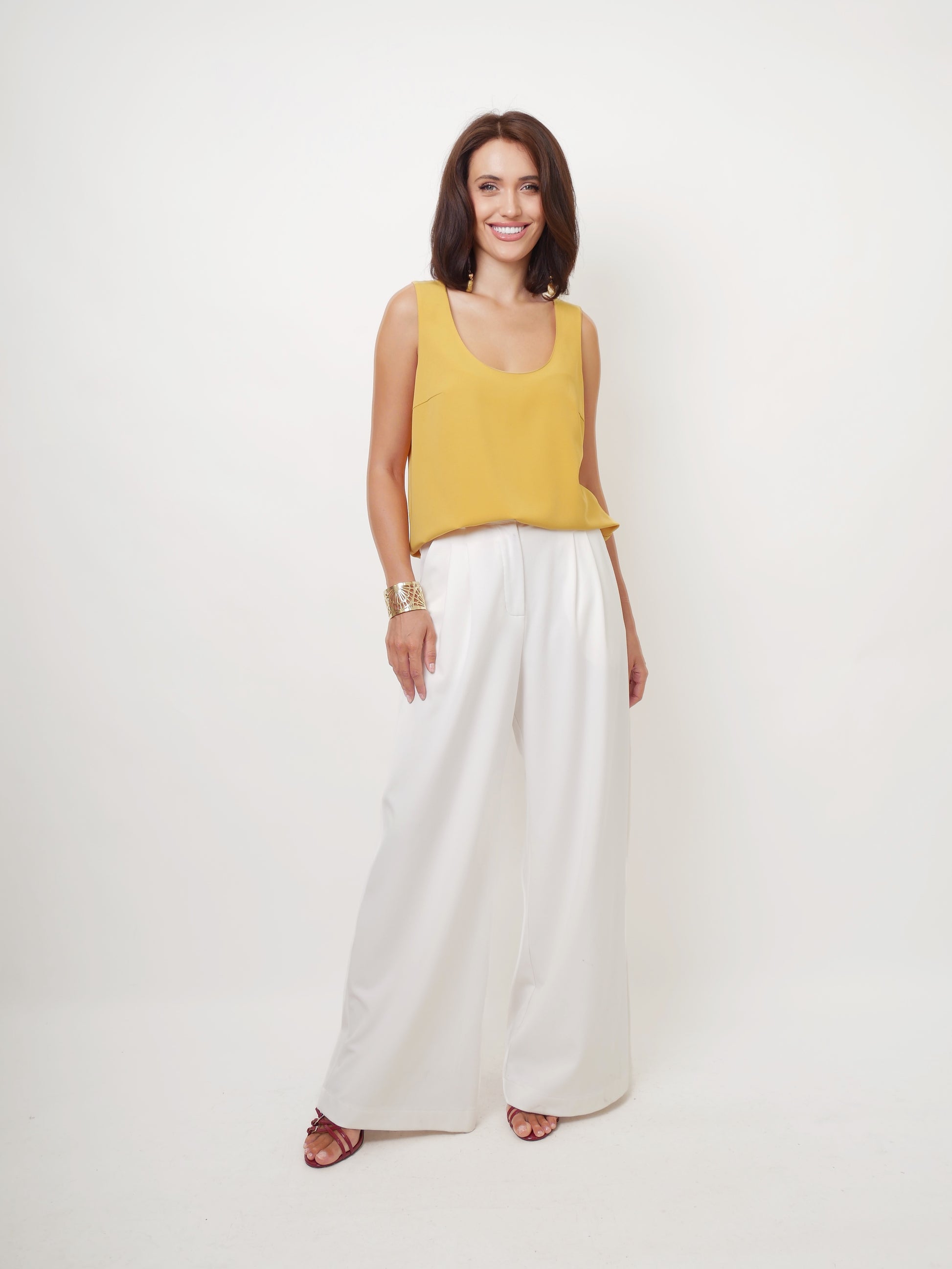 Kalhoty "Wide" white