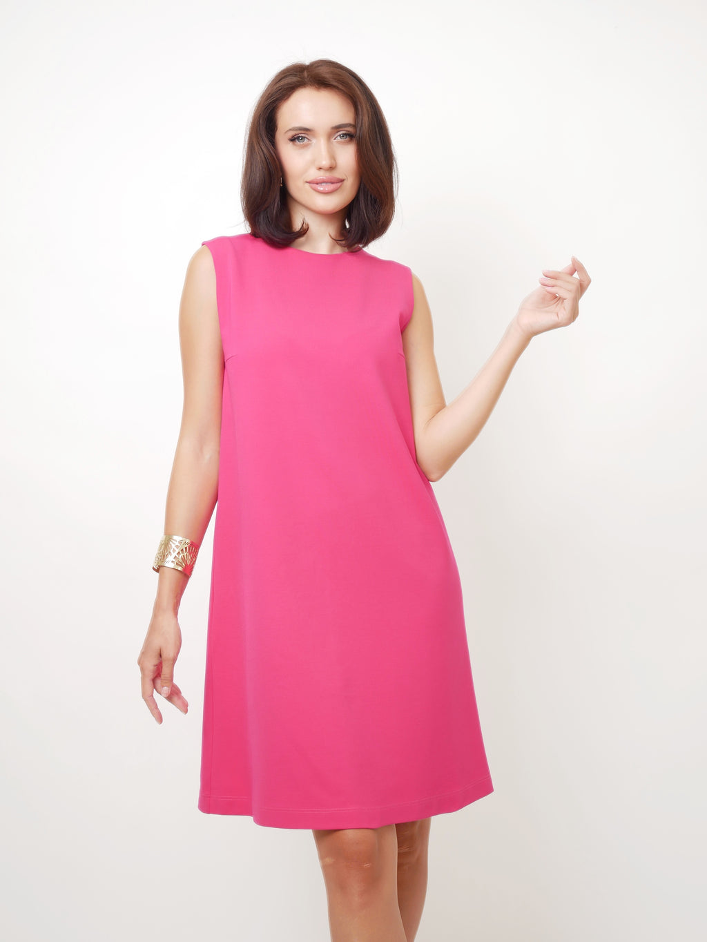 Šaty "Basic A" fuchsia