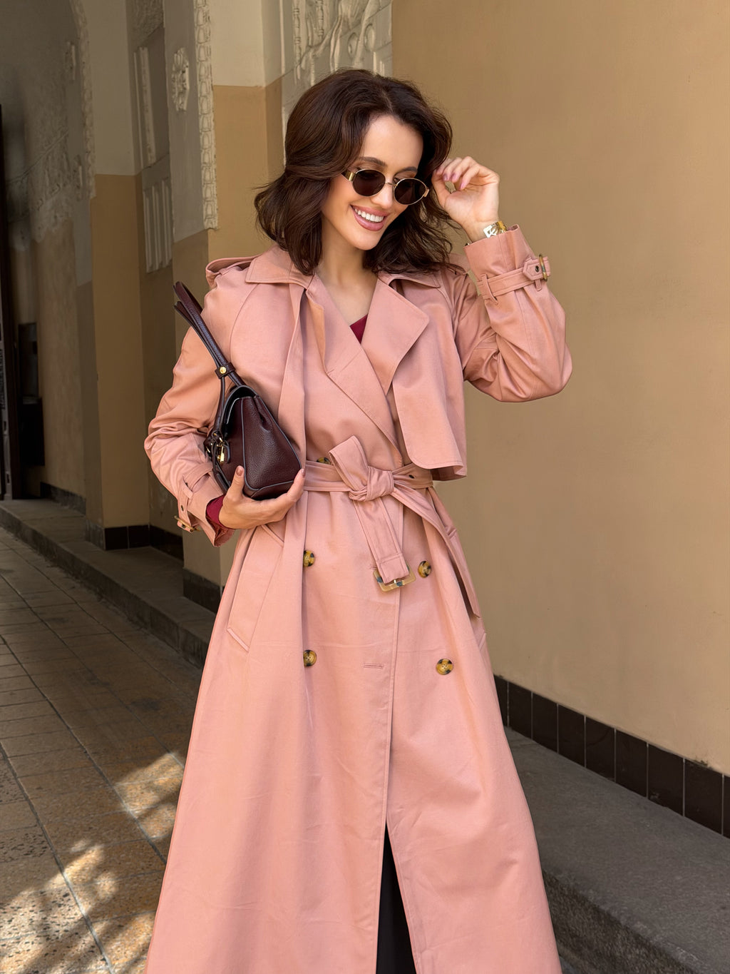 Trenčkot "Dusty pink"