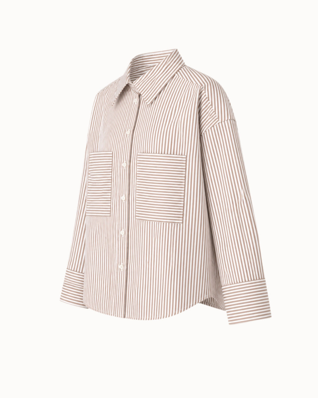 Košile oversized "Stripes" taupe
