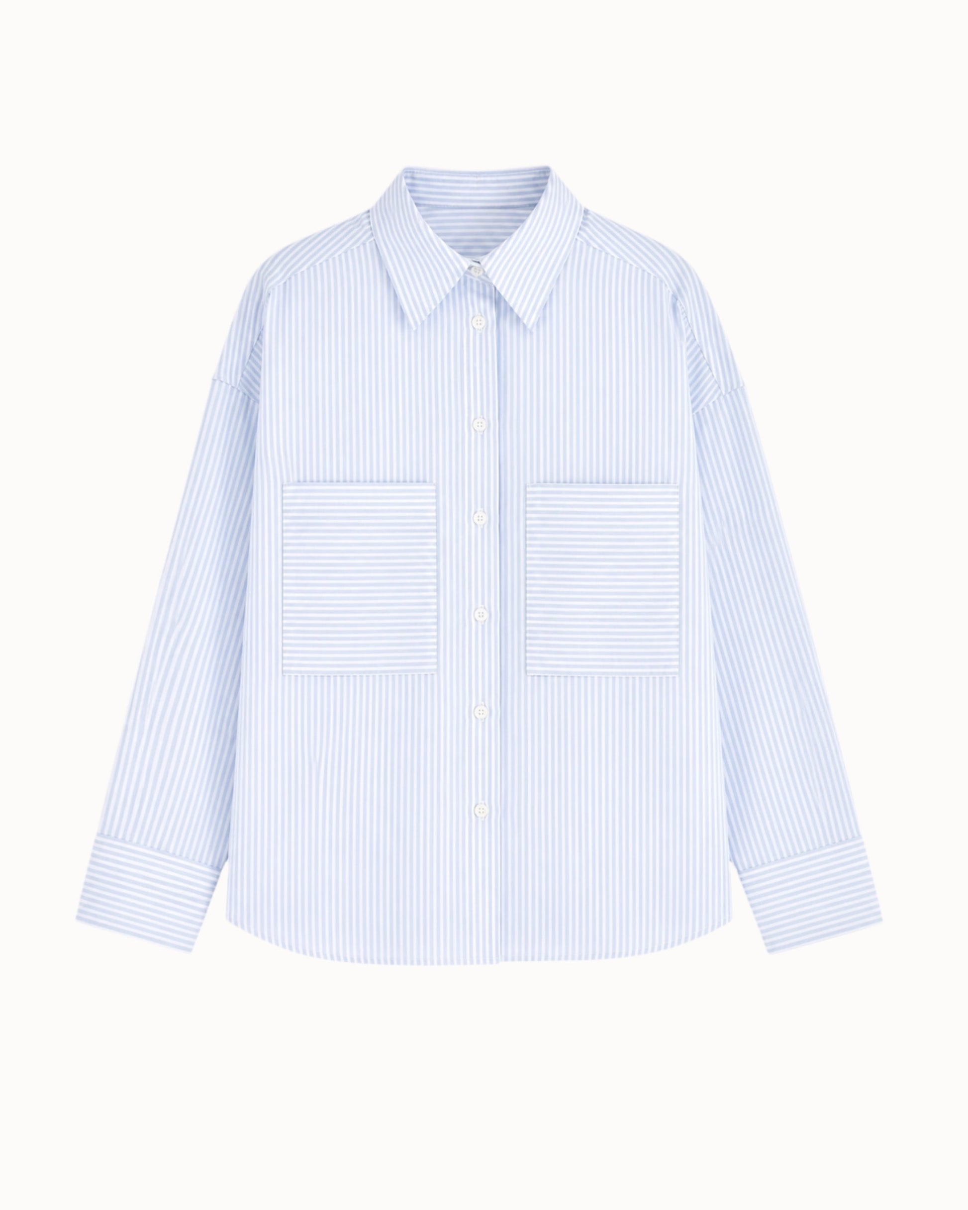 Košile oversized "Stripes" blue