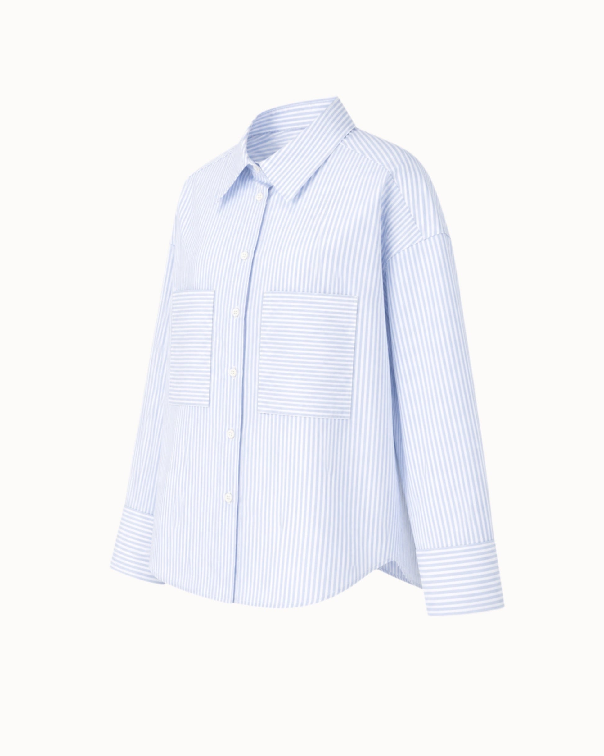 Košile oversized "Stripes" blue
