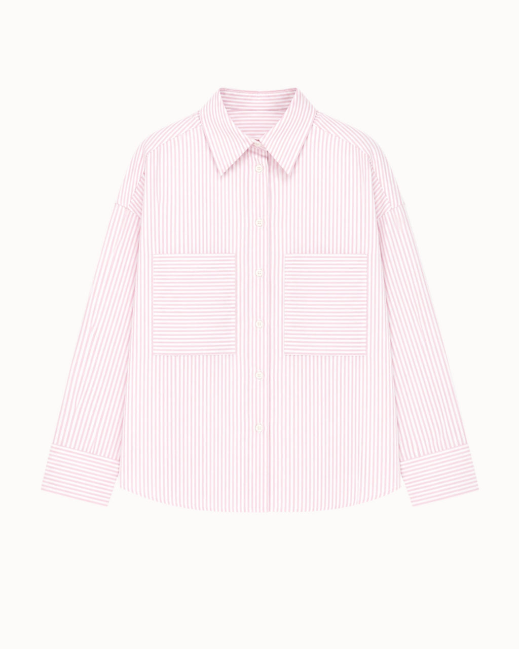 Košile oversized "Stripes" light pink