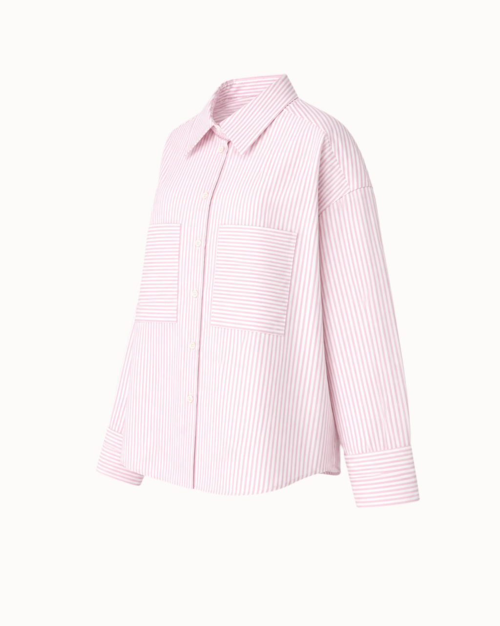 Košile oversized "Stripes" light pink