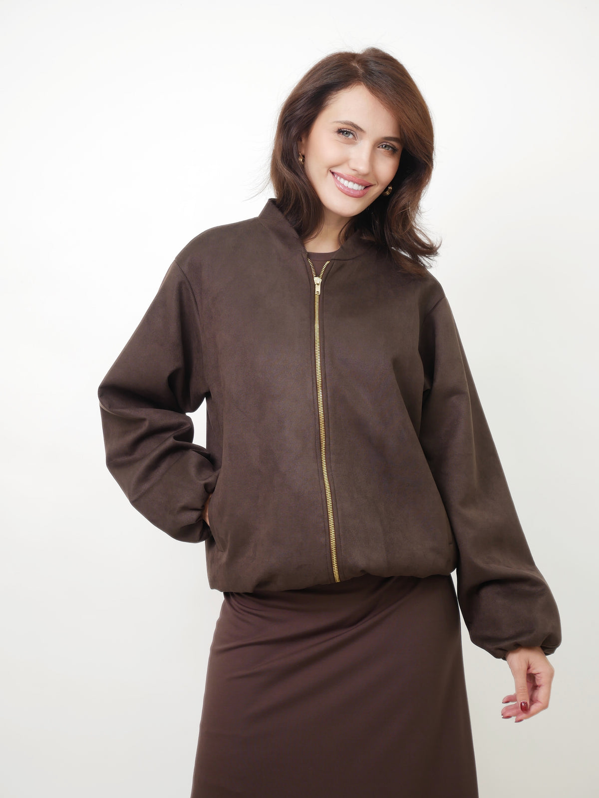 Bomber "Eco semiš" dark chocolate