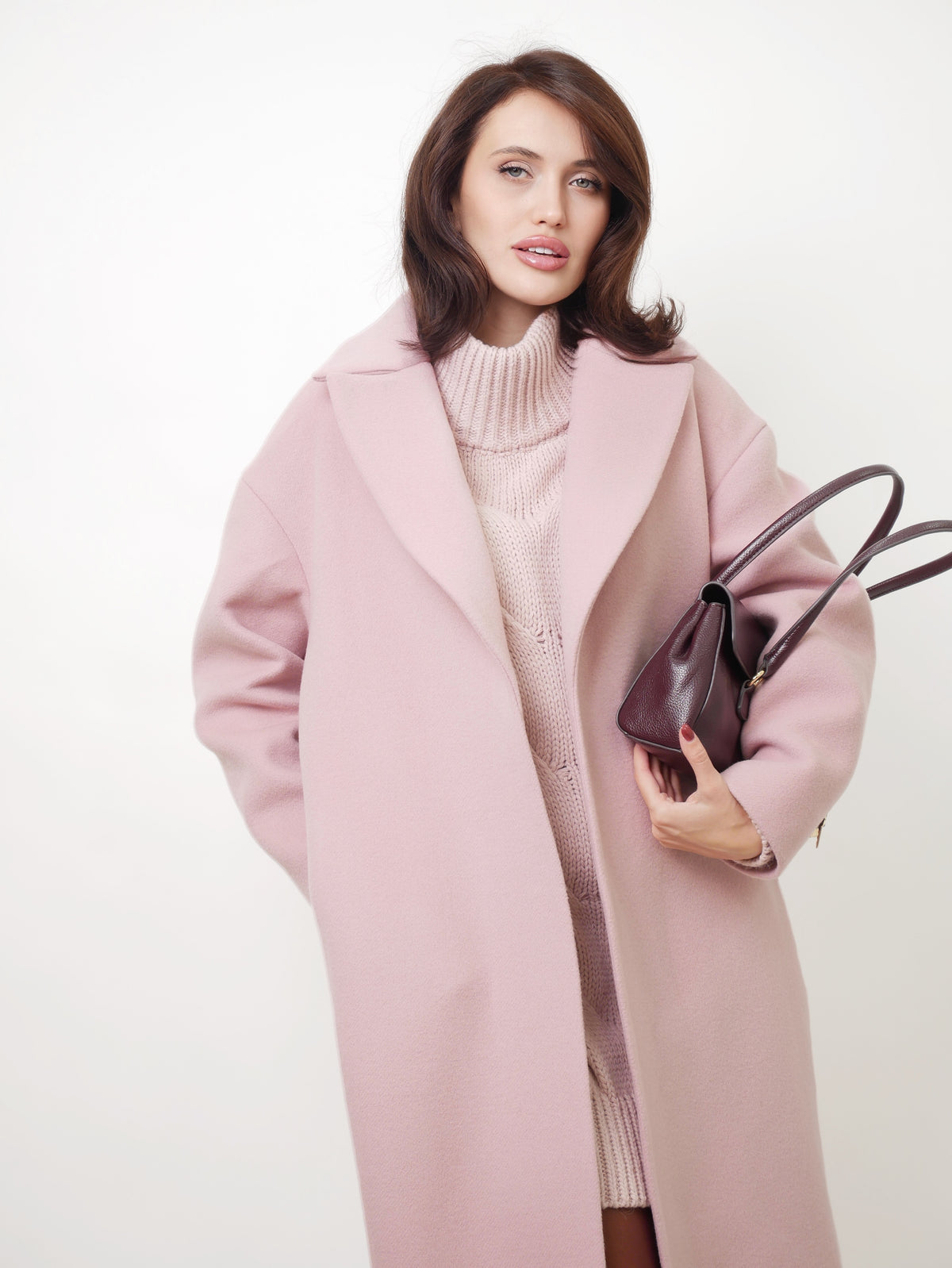 Kabát "Oversized" pale pink