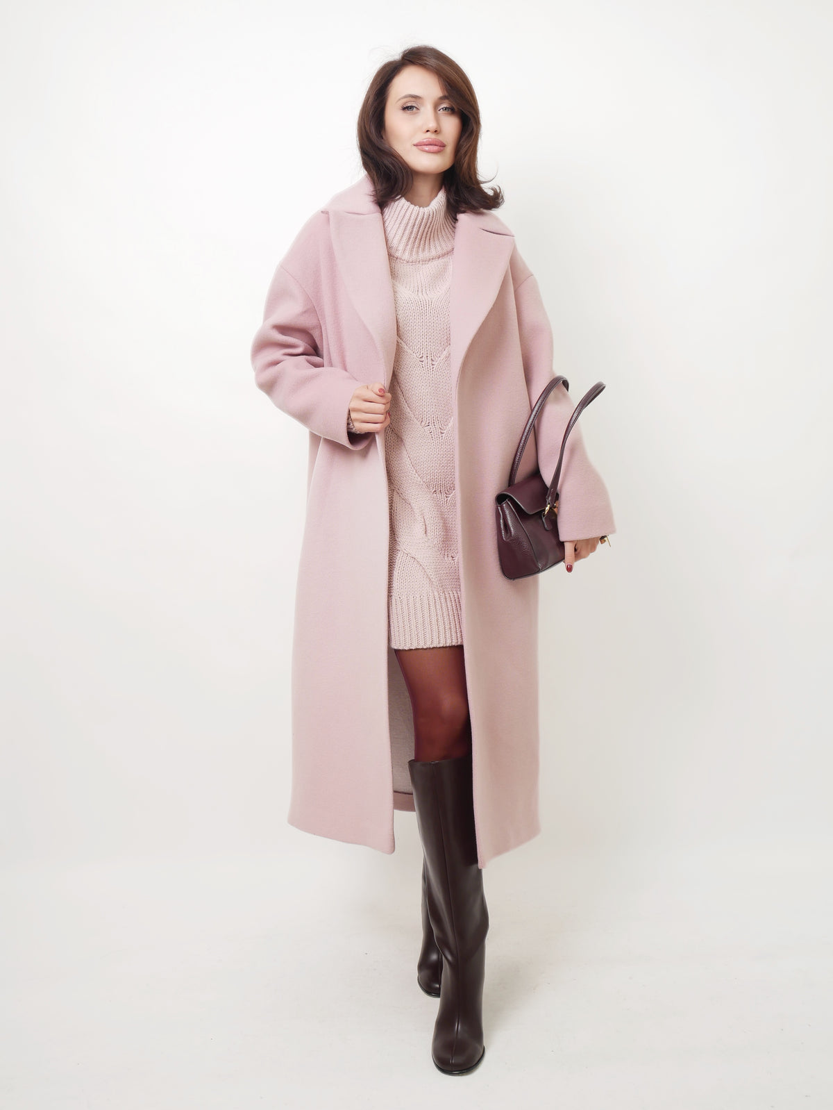 Kabát "Oversized" pale pink