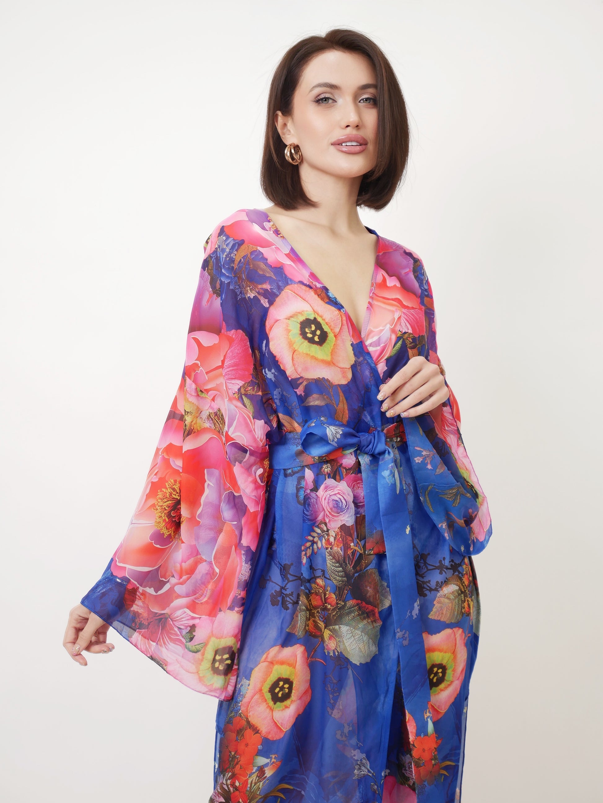 Přehoz "Kimono" Dali Blue
