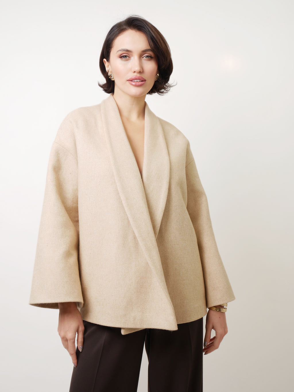 Kabát "Kimono" light camel