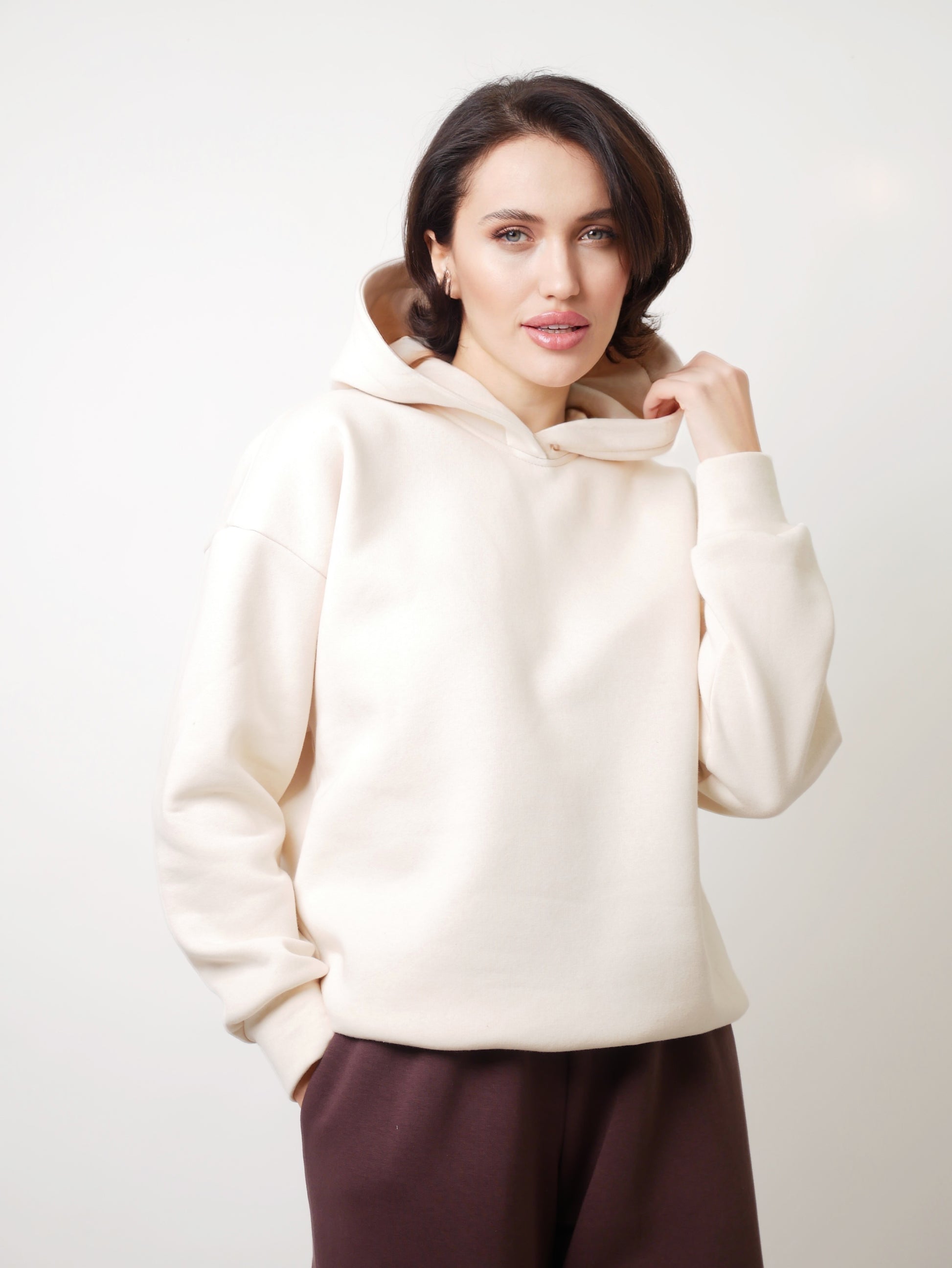 Teplákové kalhoty "Straight" dark chocolate