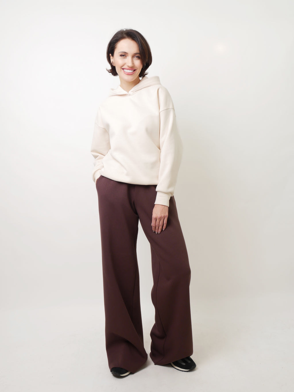 Mikina s kapucí egg shell