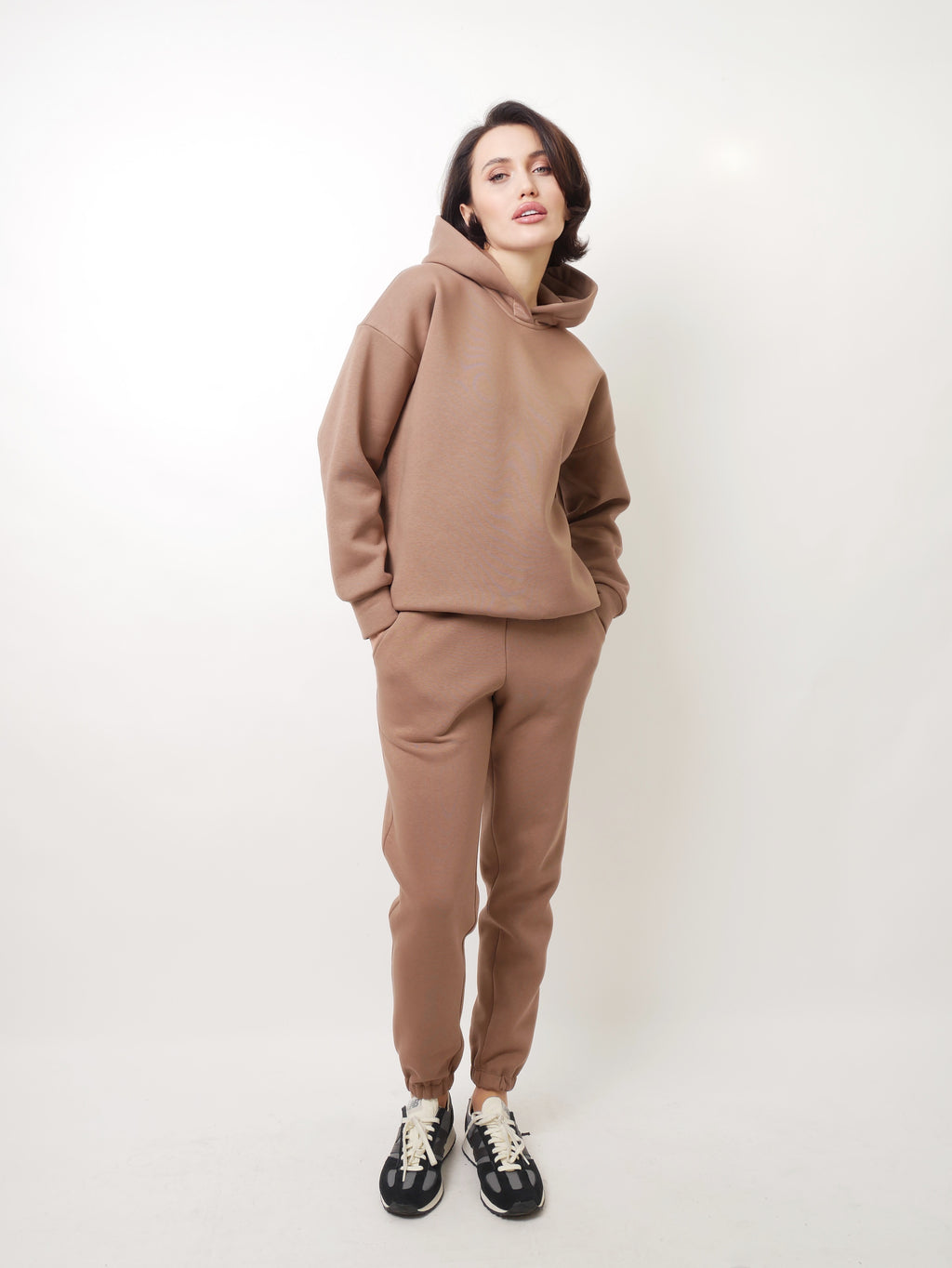 Teplákové kalhoty soft caramel