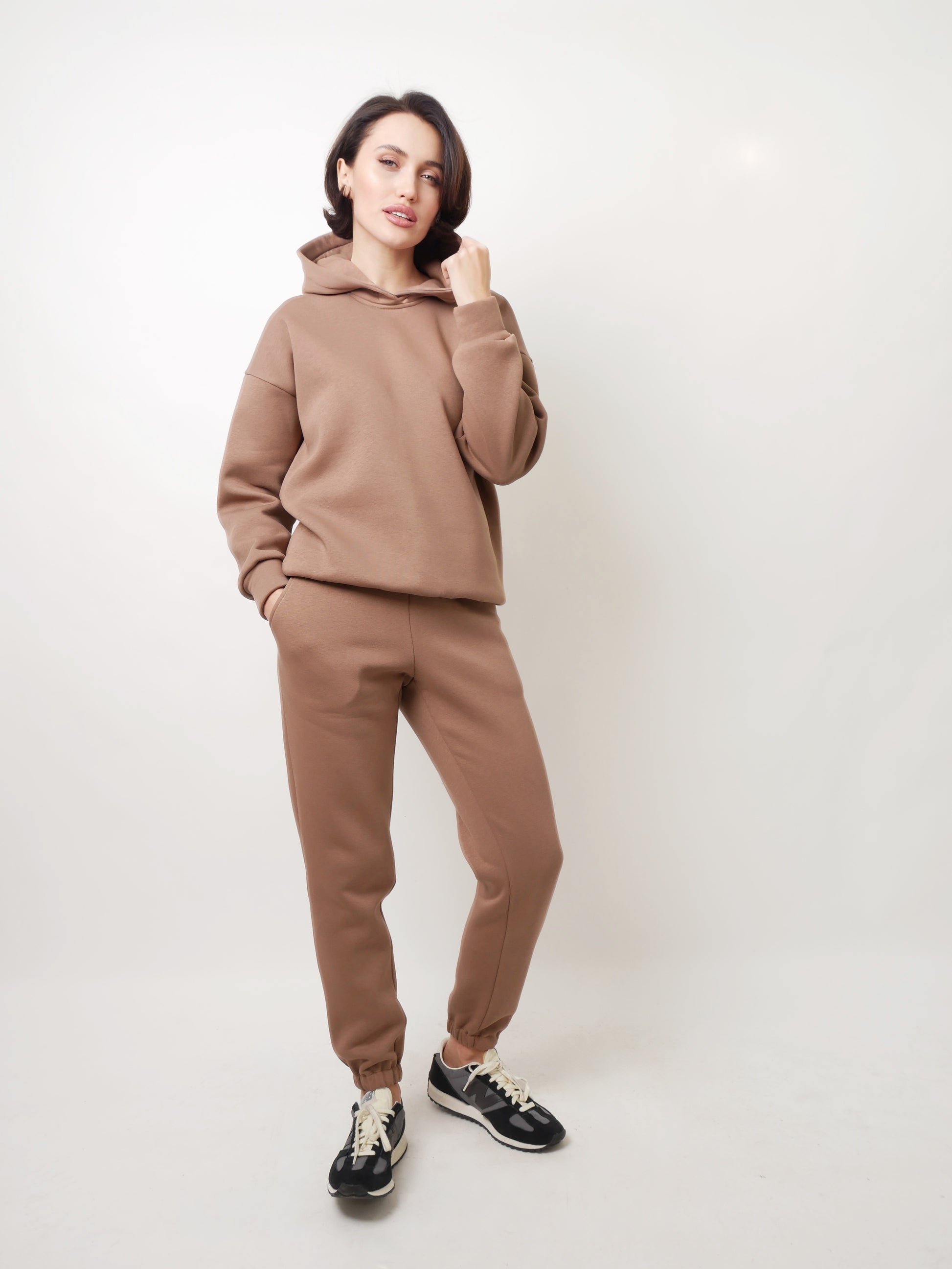 Teplákové kalhoty soft caramel