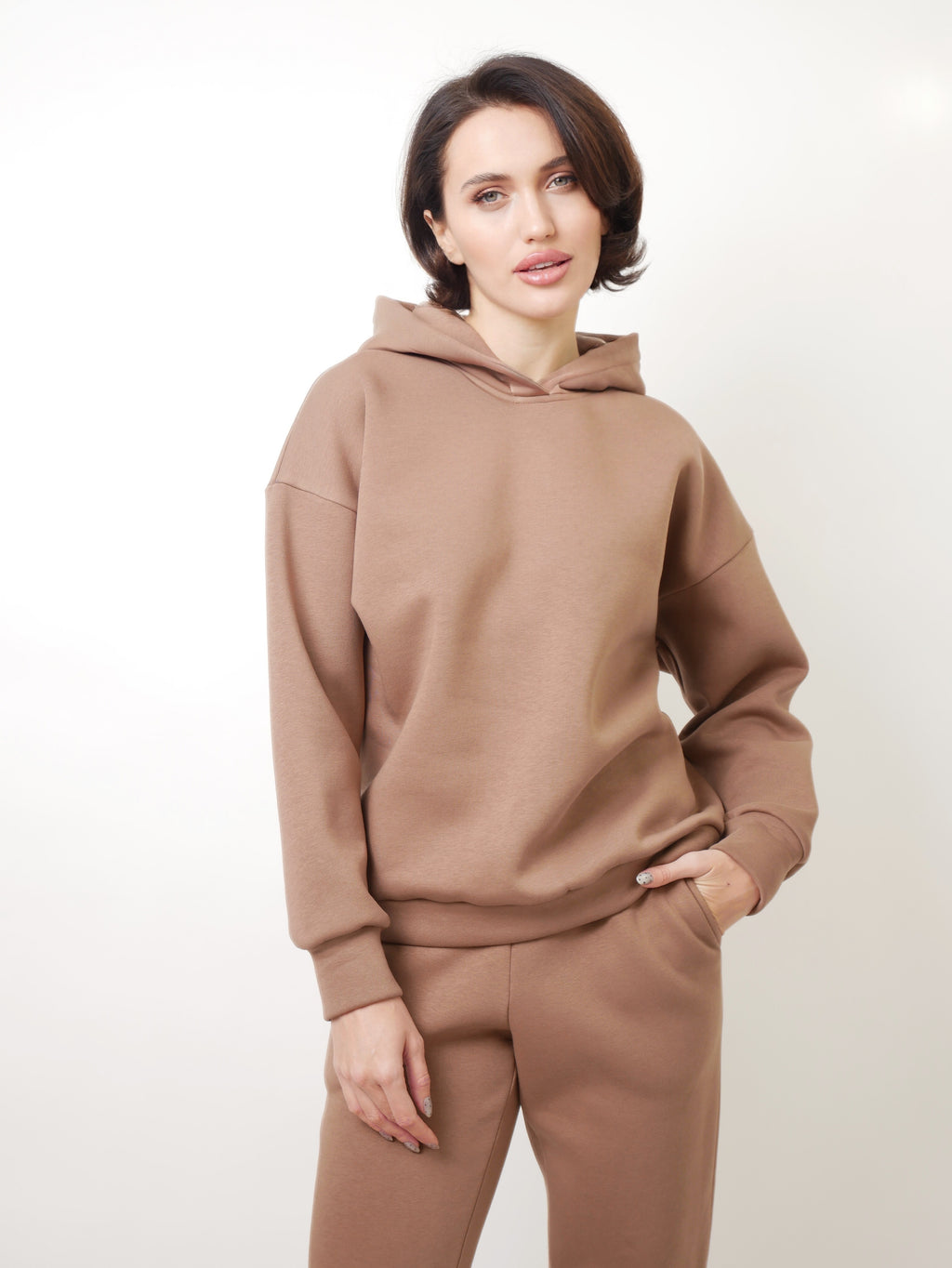 Teplákové kalhoty soft caramel