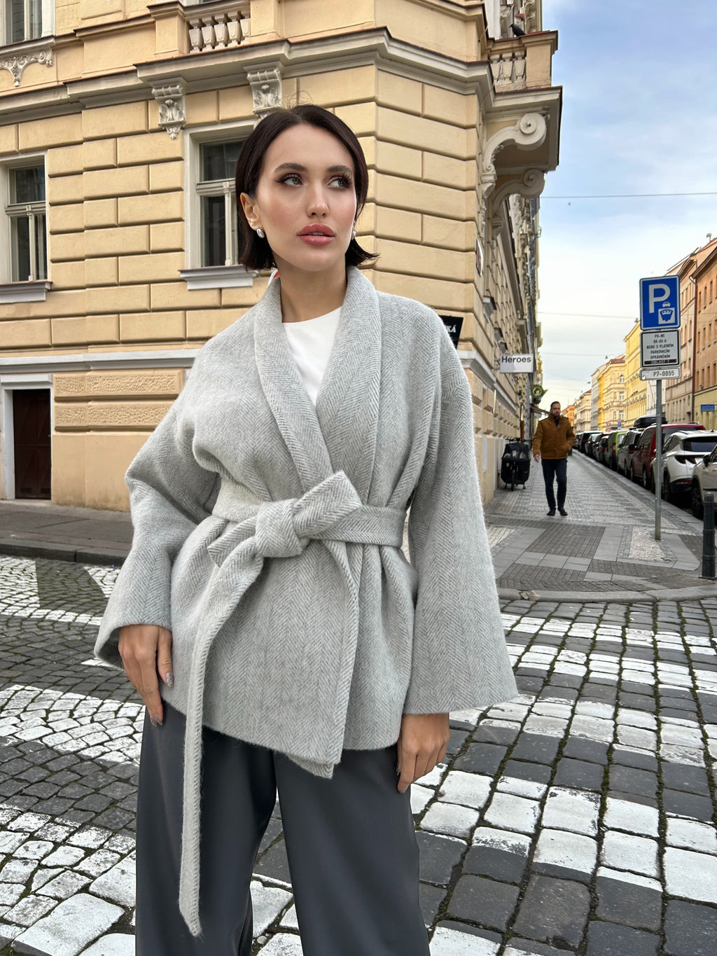 Kabát "Kimono" grey
