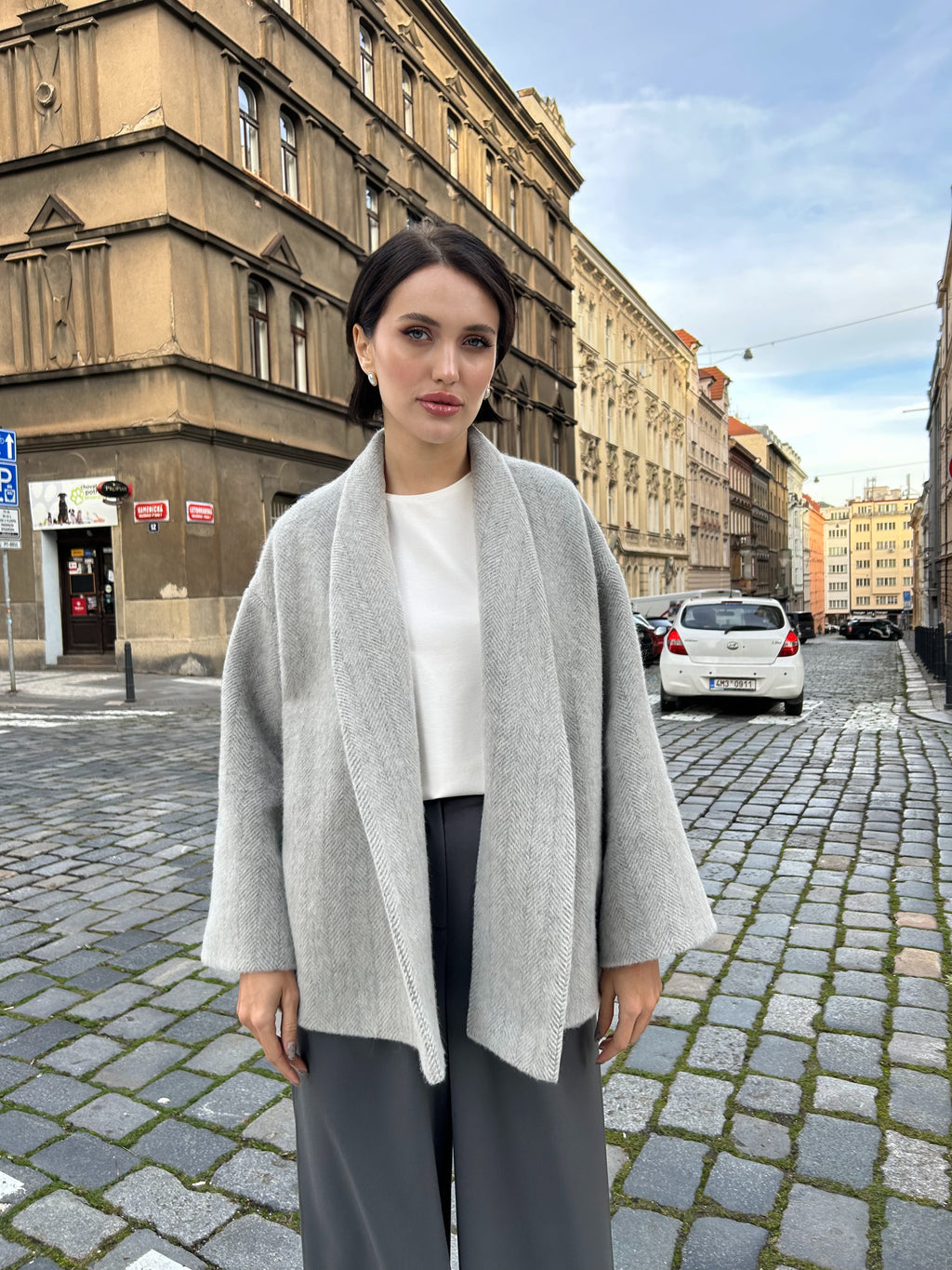 Kabát "Kimono" grey