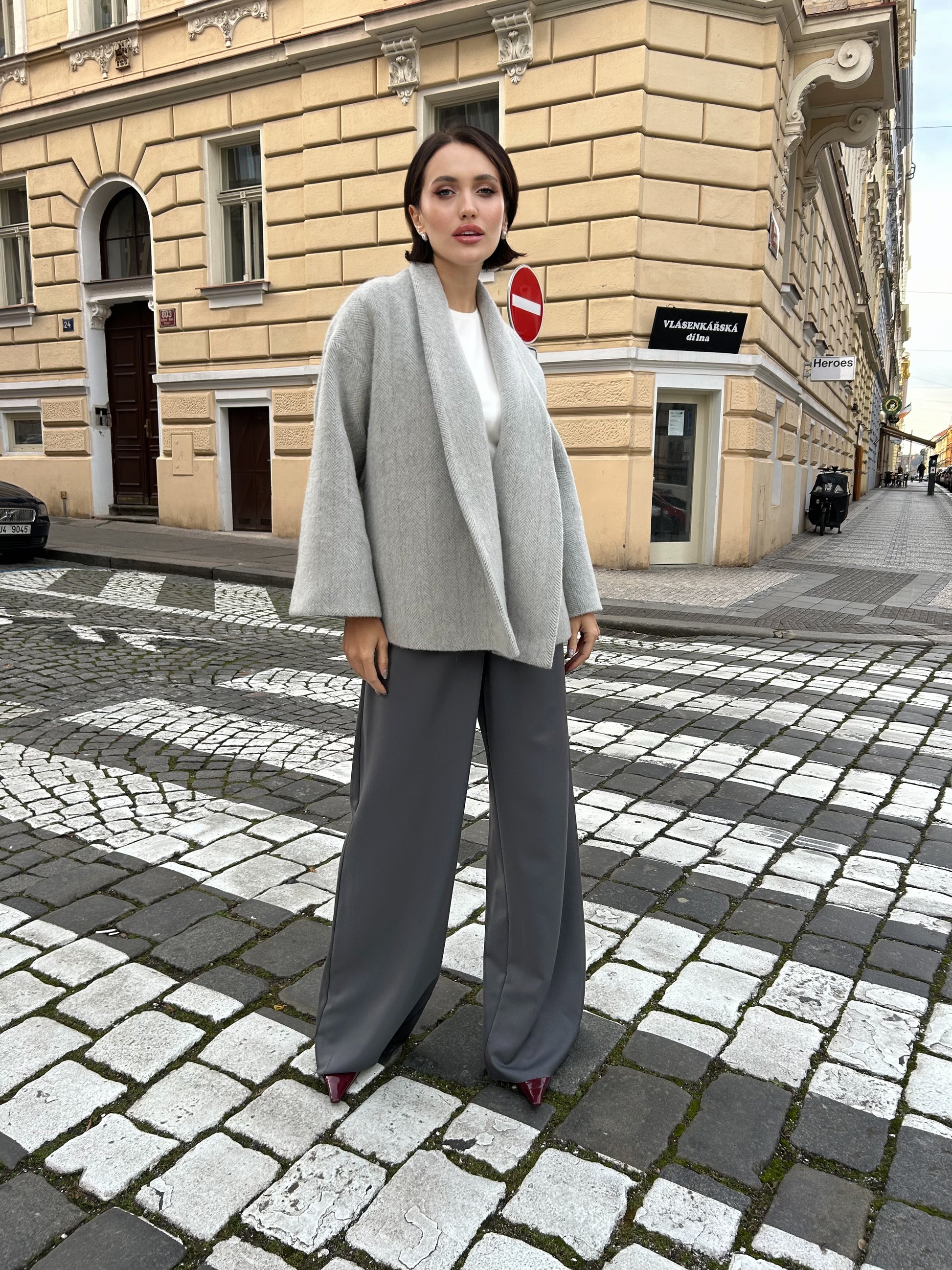 Kabát "Kimono" grey