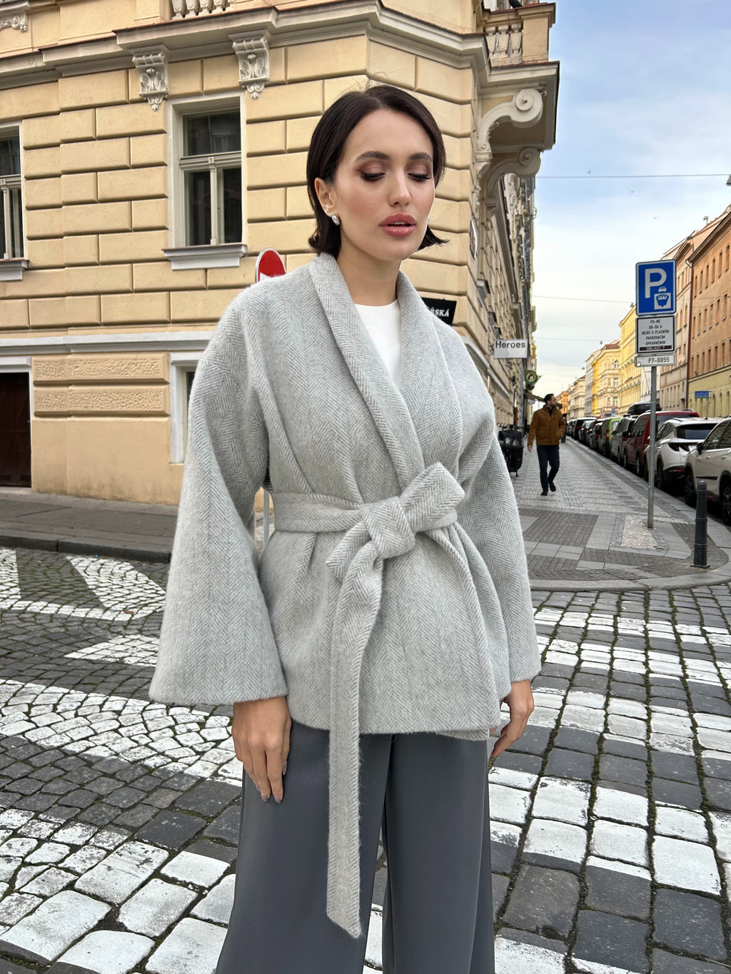 Kabát "Kimono" grey