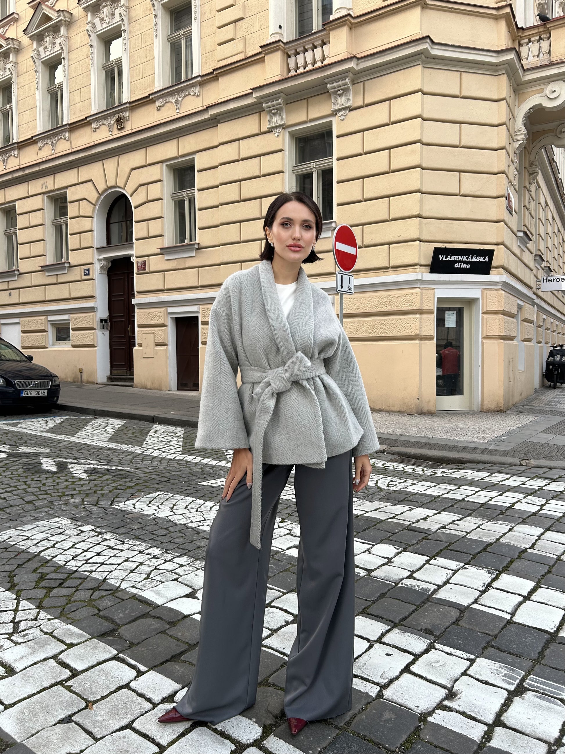 Kabát "Kimono" grey