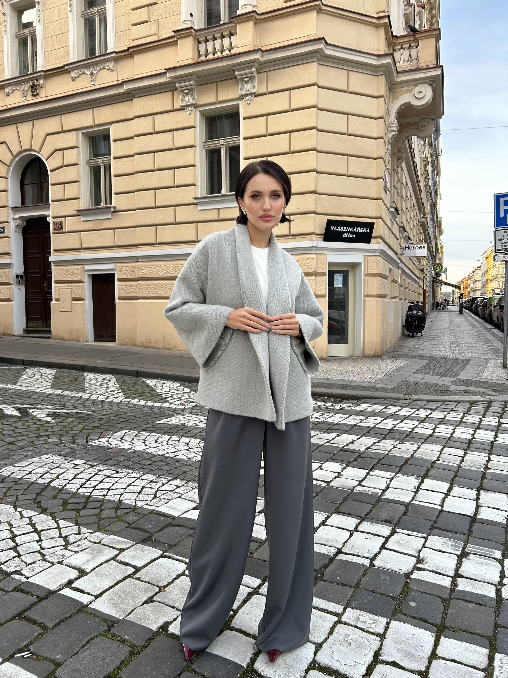 Kabát "Kimono" grey