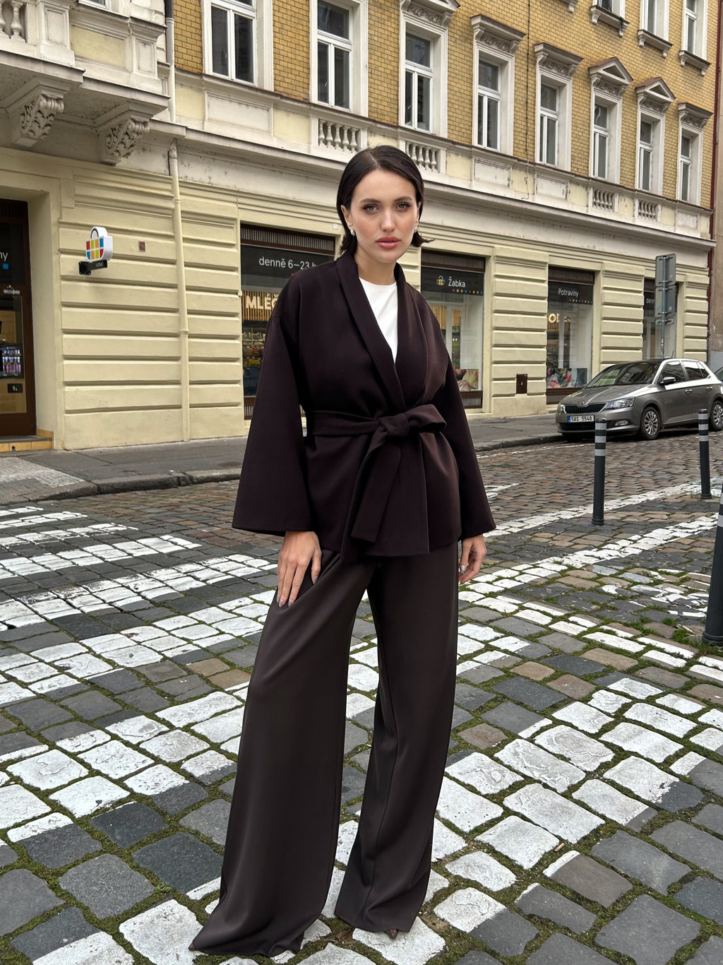 Kabát "Kimono" chocolate