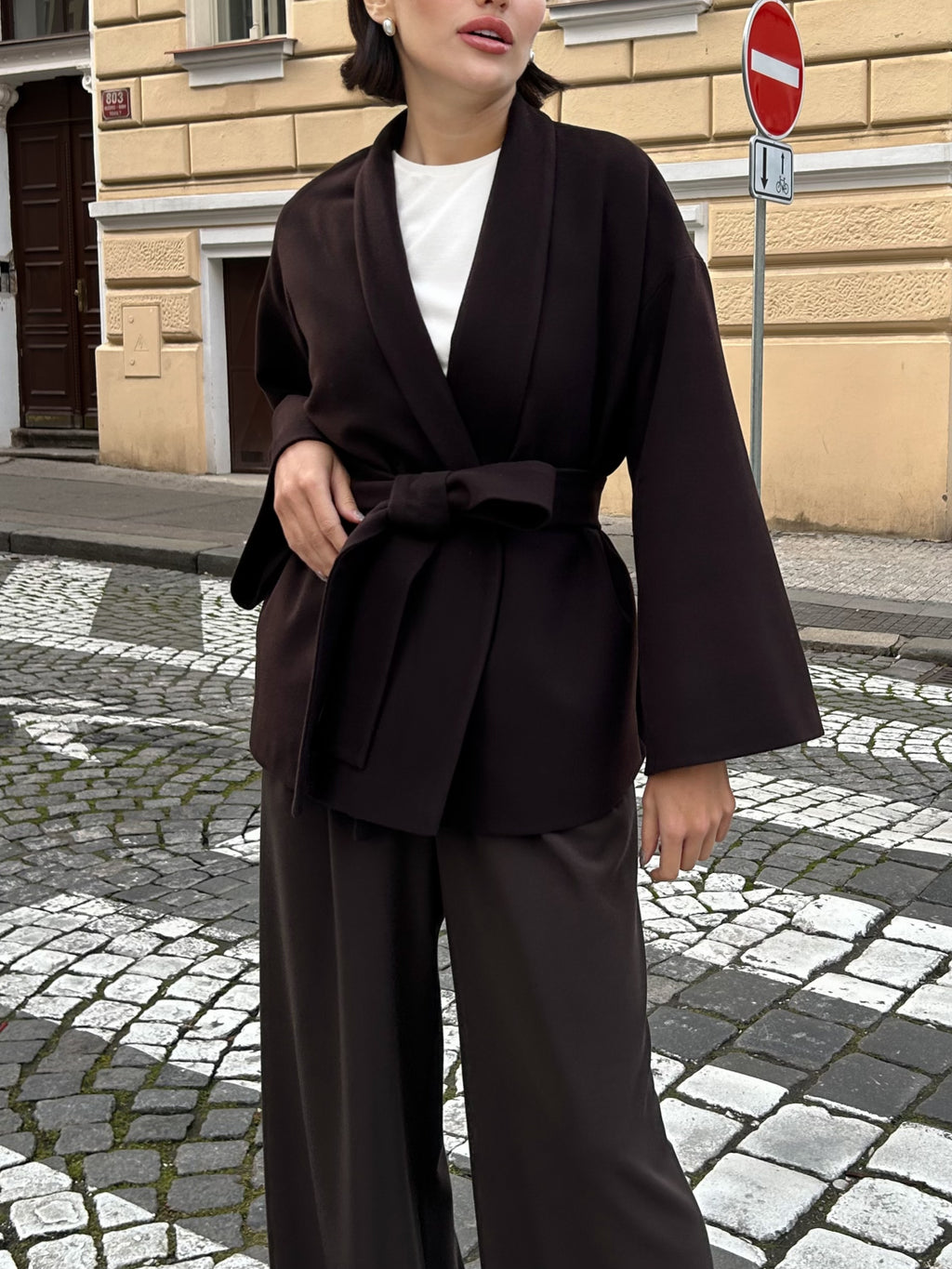 Kabát "Kimono" chocolate