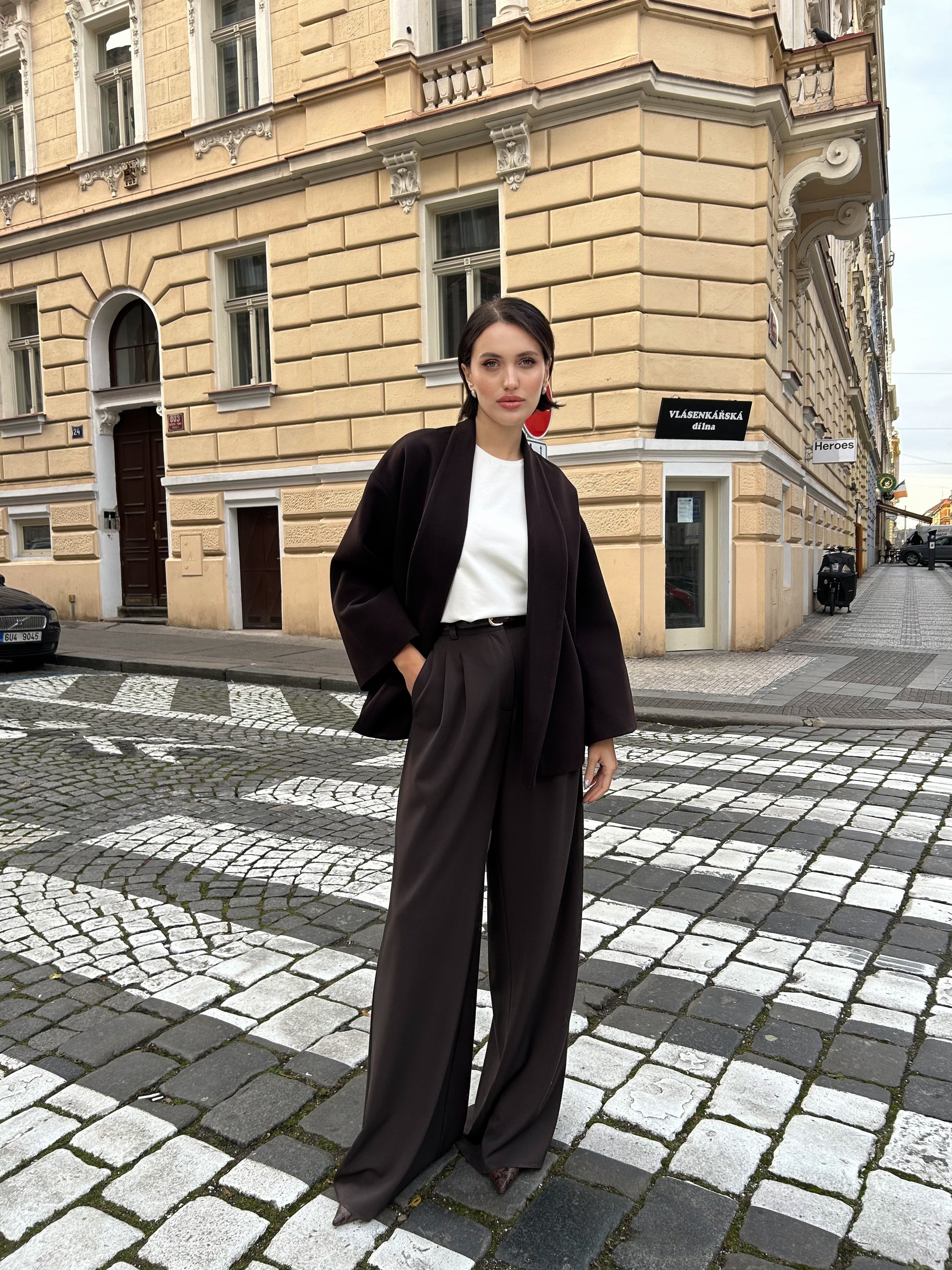 Kabát "Kimono" chocolate