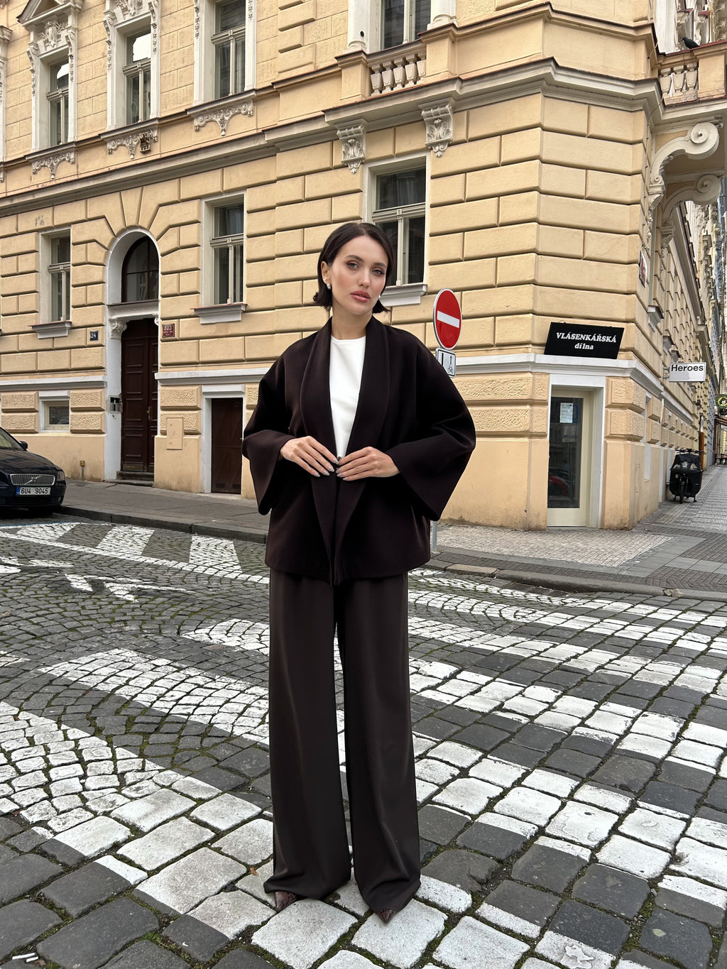 Kabát "Kimono" chocolate