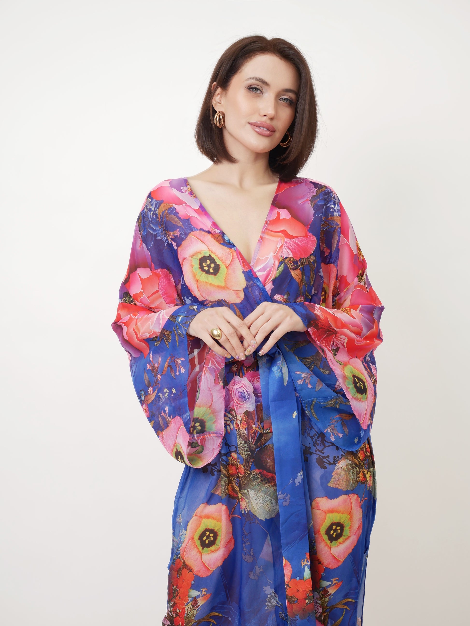Přehoz "Kimono" Dali Blue