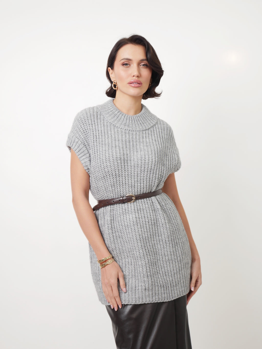 Vesta "Knitted" grey