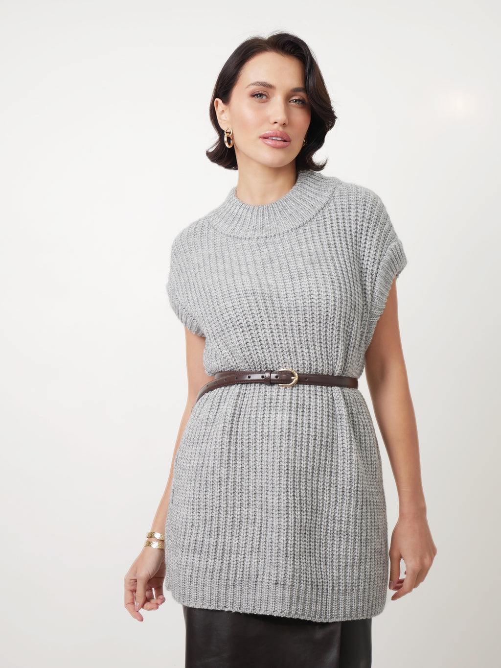 Vesta "Knitted" grey